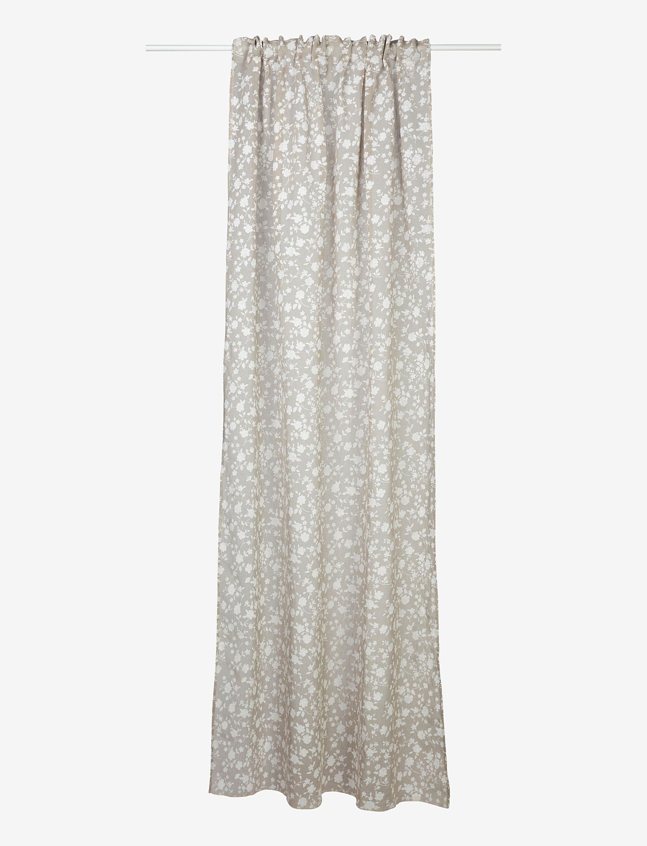 Noble House - CURTAIN SAGA LN FLOWER - fertiggardinen - l.beige - 0