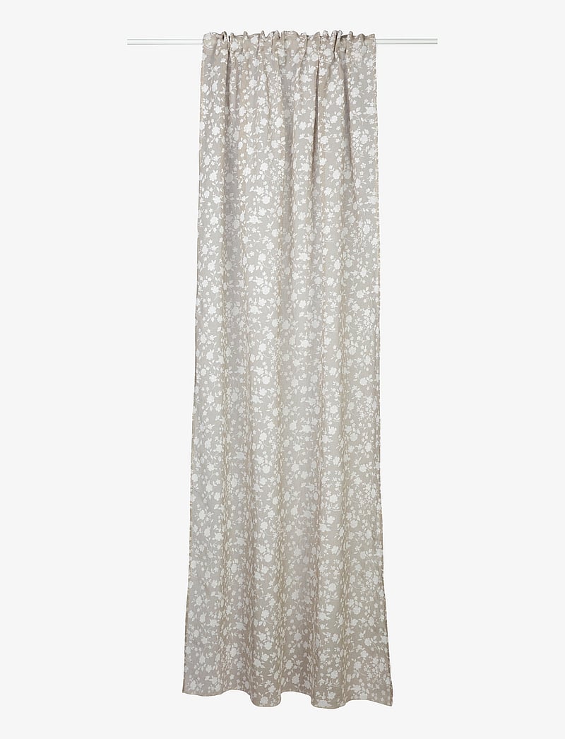 Noble House - CURTAIN SAGA LN FLOWER - osta hinna alusel - l.beige - 0