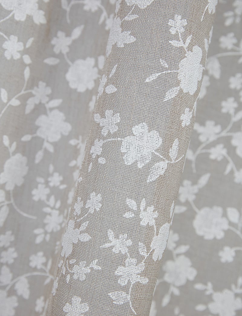 Noble House - CURTAIN SAGA LN FLOWER - osta hinna alusel - l.beige - 2