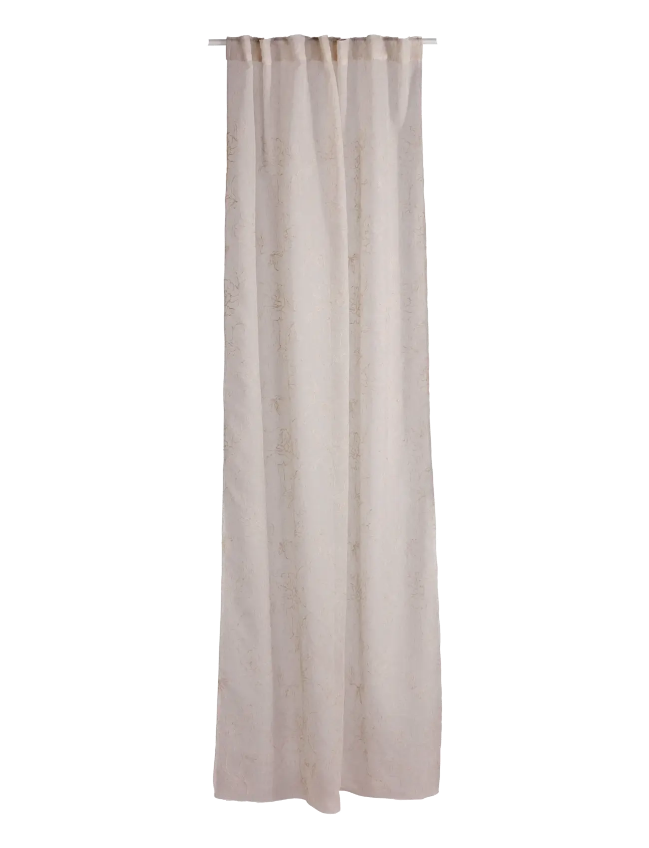 NOBLE HOUSE Gardin Petronella Hvid 130X250 Beige - 130X250CM - Unisex