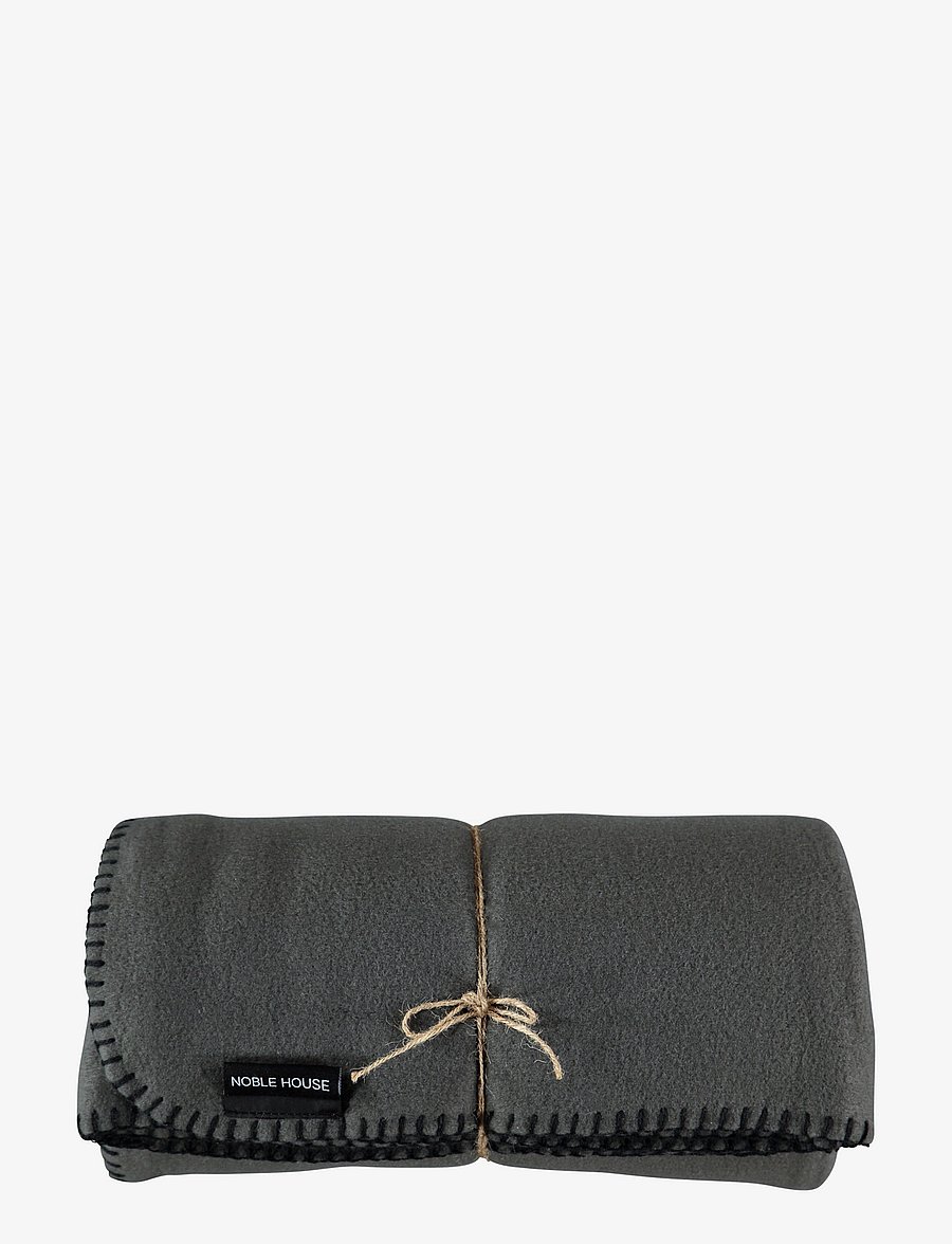 Noble House - BLANKET FLEECE ISAK - pleedid - anthracite - 1