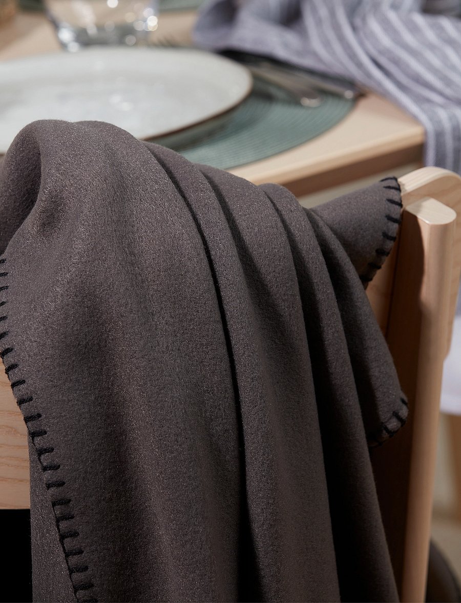 Noble House - BLANKET FLEECE ISAK - pleedid - anthracite - 0