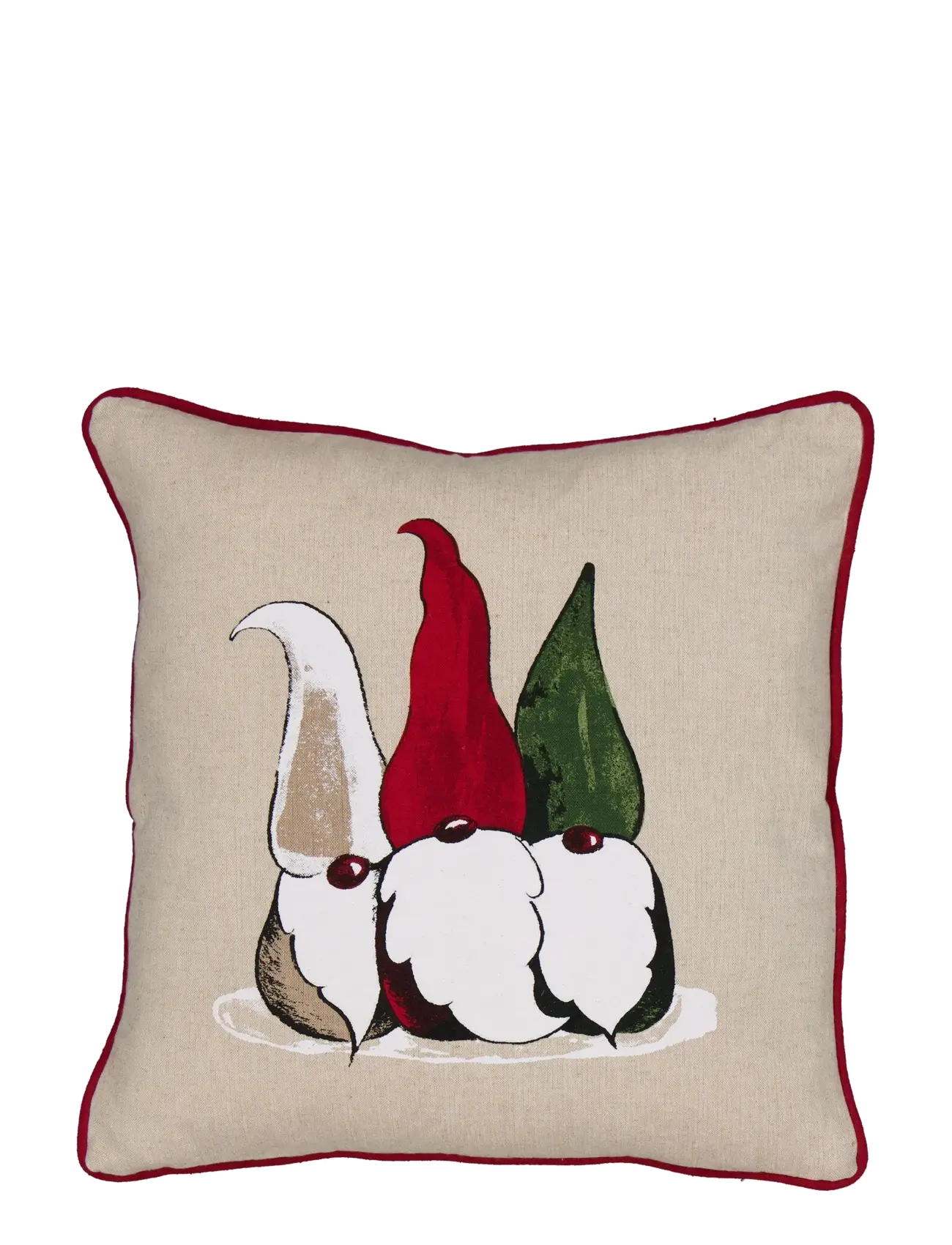 Noble House CUSHION X-MAS GRS - Weihnachten - TOMTE / beige