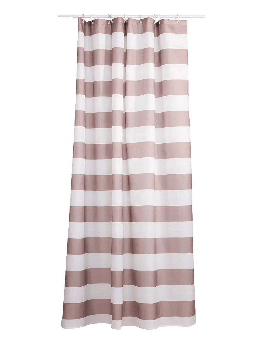 Noble House - SHOWER CURTAIN BIG STRIPE - die niedrigsten preise - light linen beige - 0