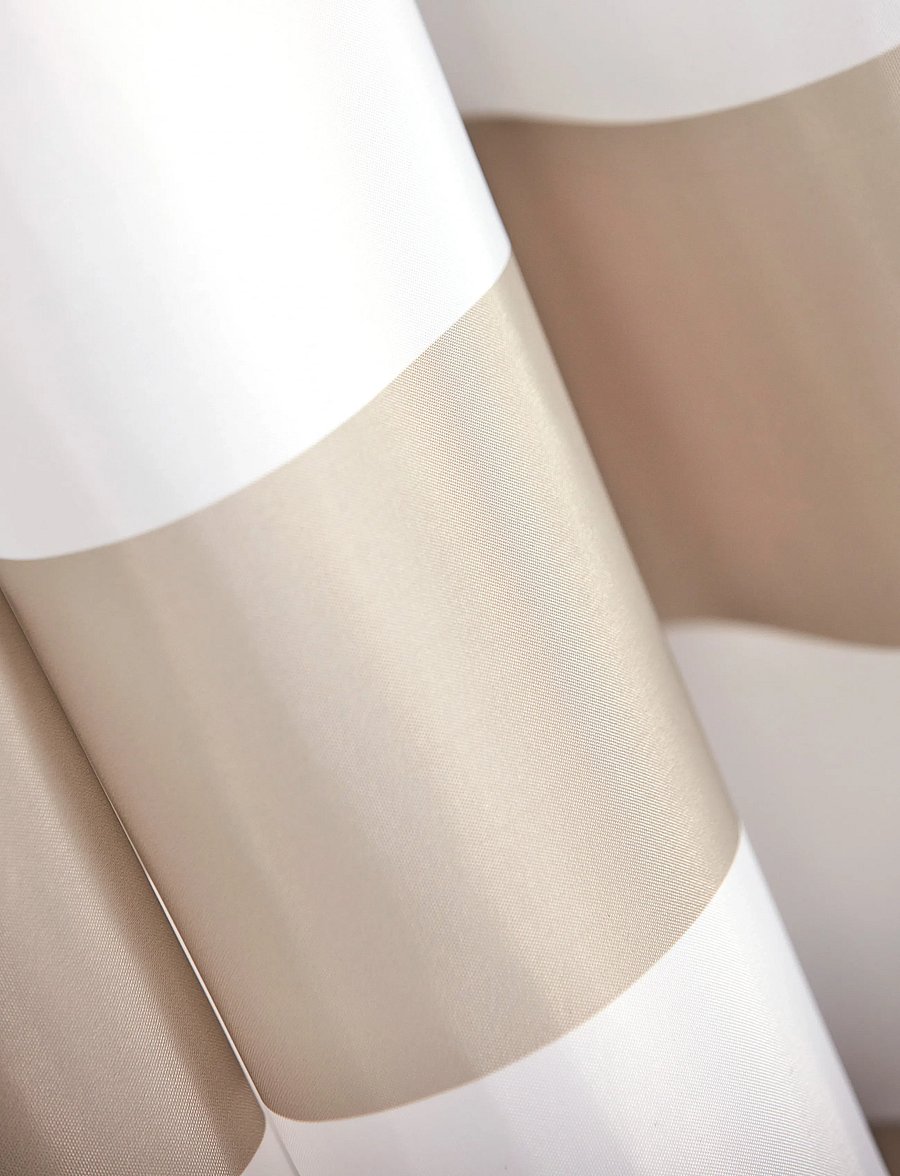 Noble House - SHOWER CURTAIN BIG STRIPE - die niedrigsten preise - light linen beige - 2