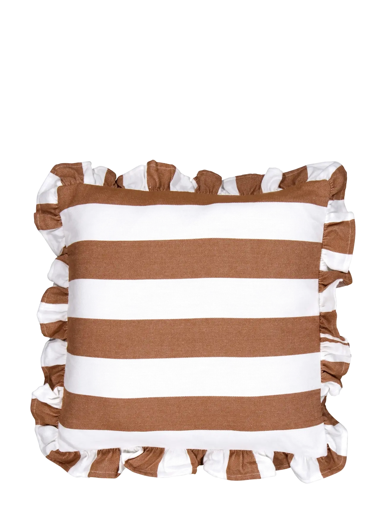 Noble House CUSHION COVER VOLANG - Noble House - COGNAC STRIPE / brown