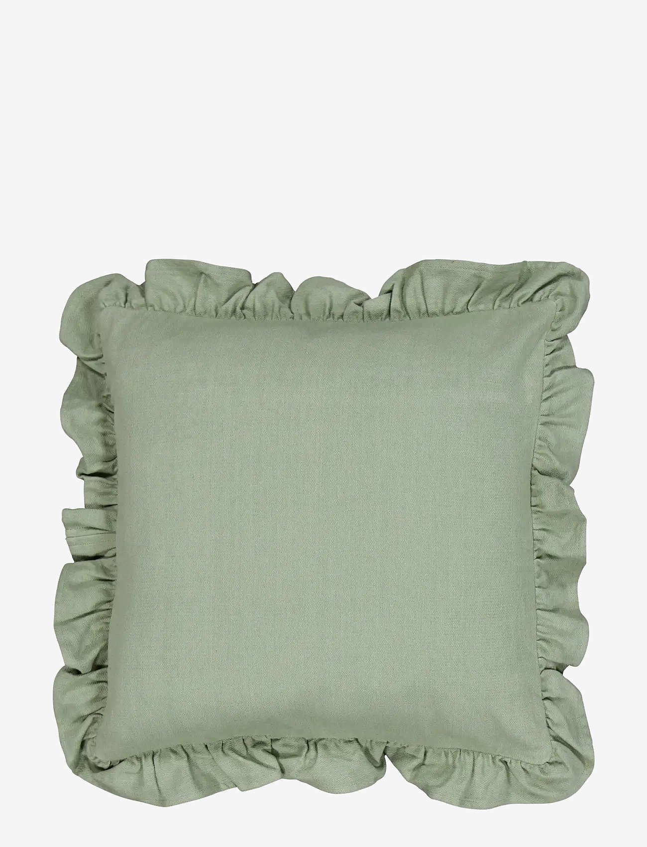 Noble House Pudebetræk Med Volanger, Cognac, Kant 45X45 - Green - 45X45CM