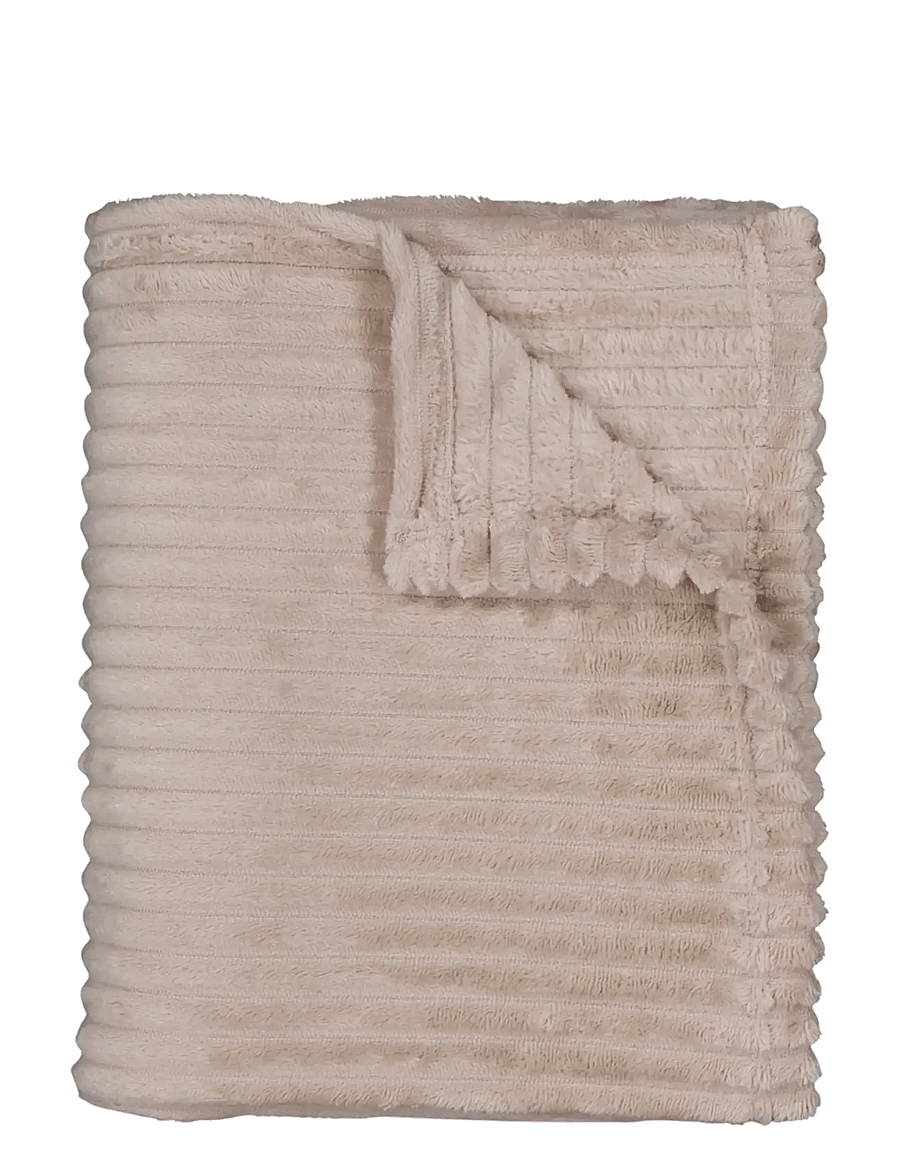 Noble House - BLANKET ROBBAN KHAKI GREEN 125x150 - decken - linen beige - 1