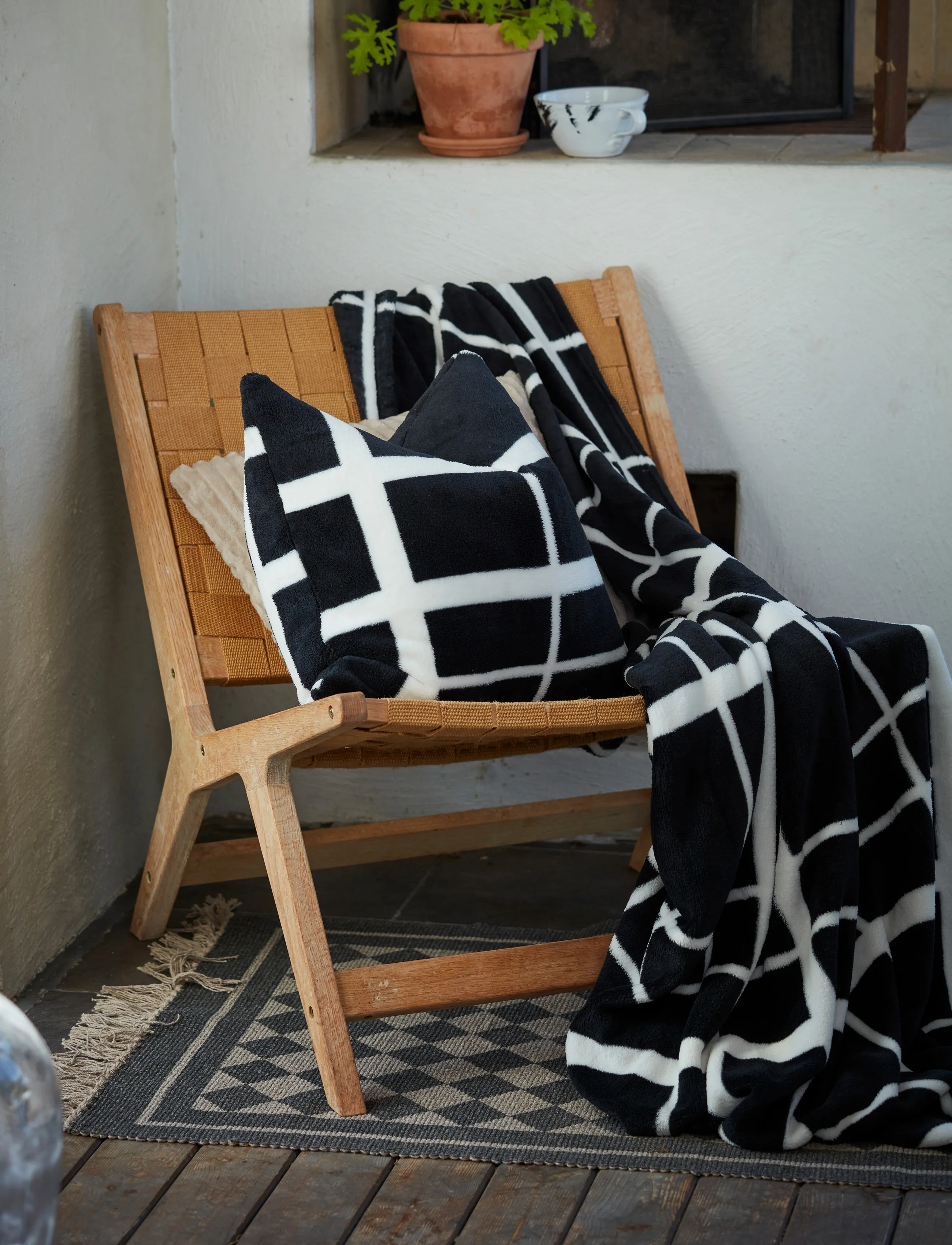 Noble House - CUSHION RUTAN BLACK 45x45 - cushions - black - 0