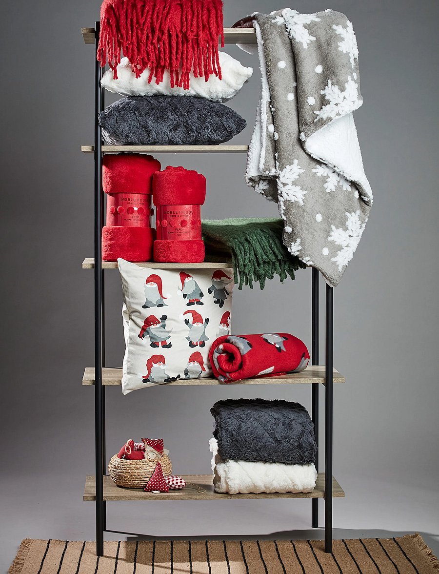 Noble House - BLANKET BRAIDED, OFFWHITE 130X170 CM - weihnachtstextilien - offwhite - 0