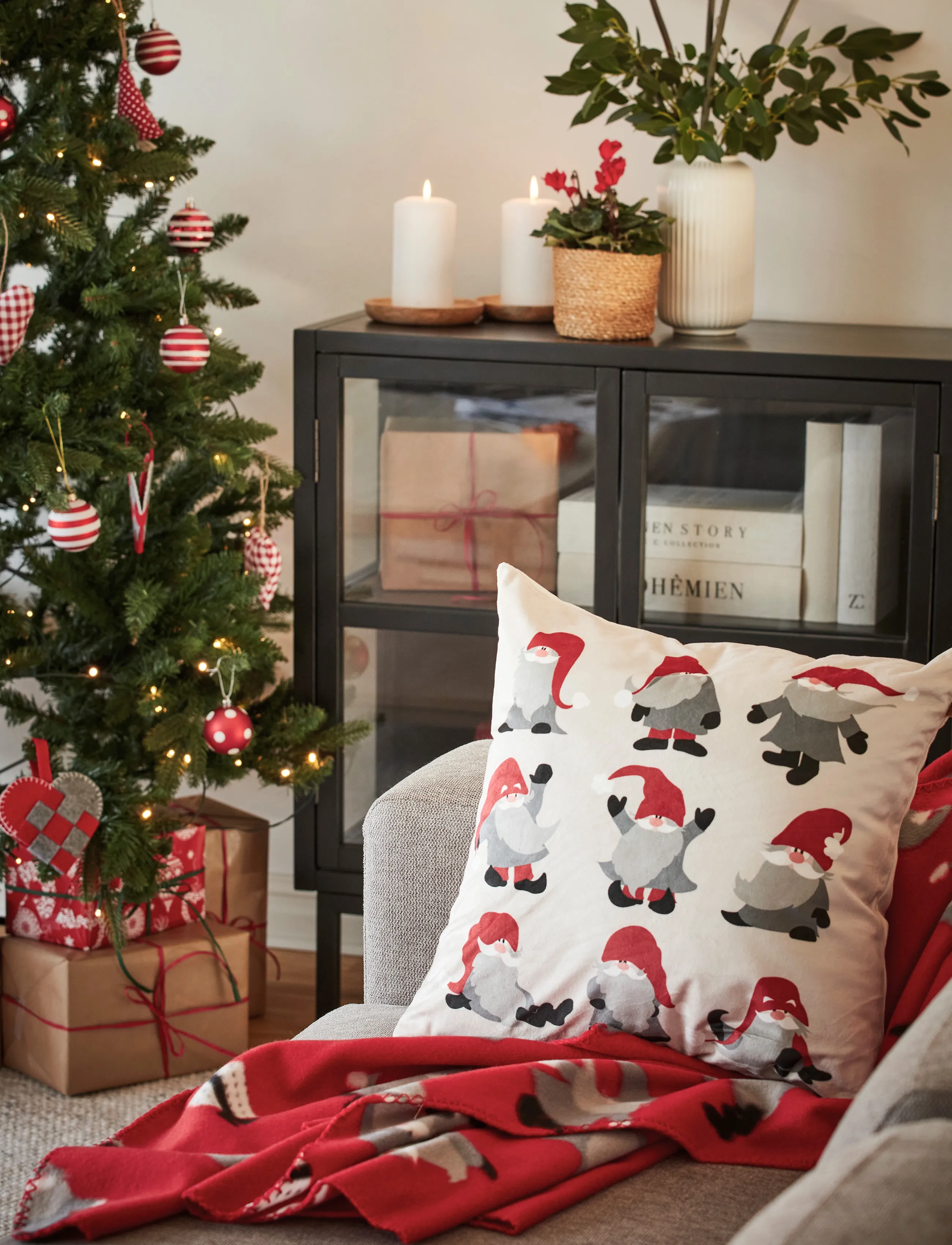 Noble House - FLISPLÆDE NOEL RØD 125x150 - red - 0