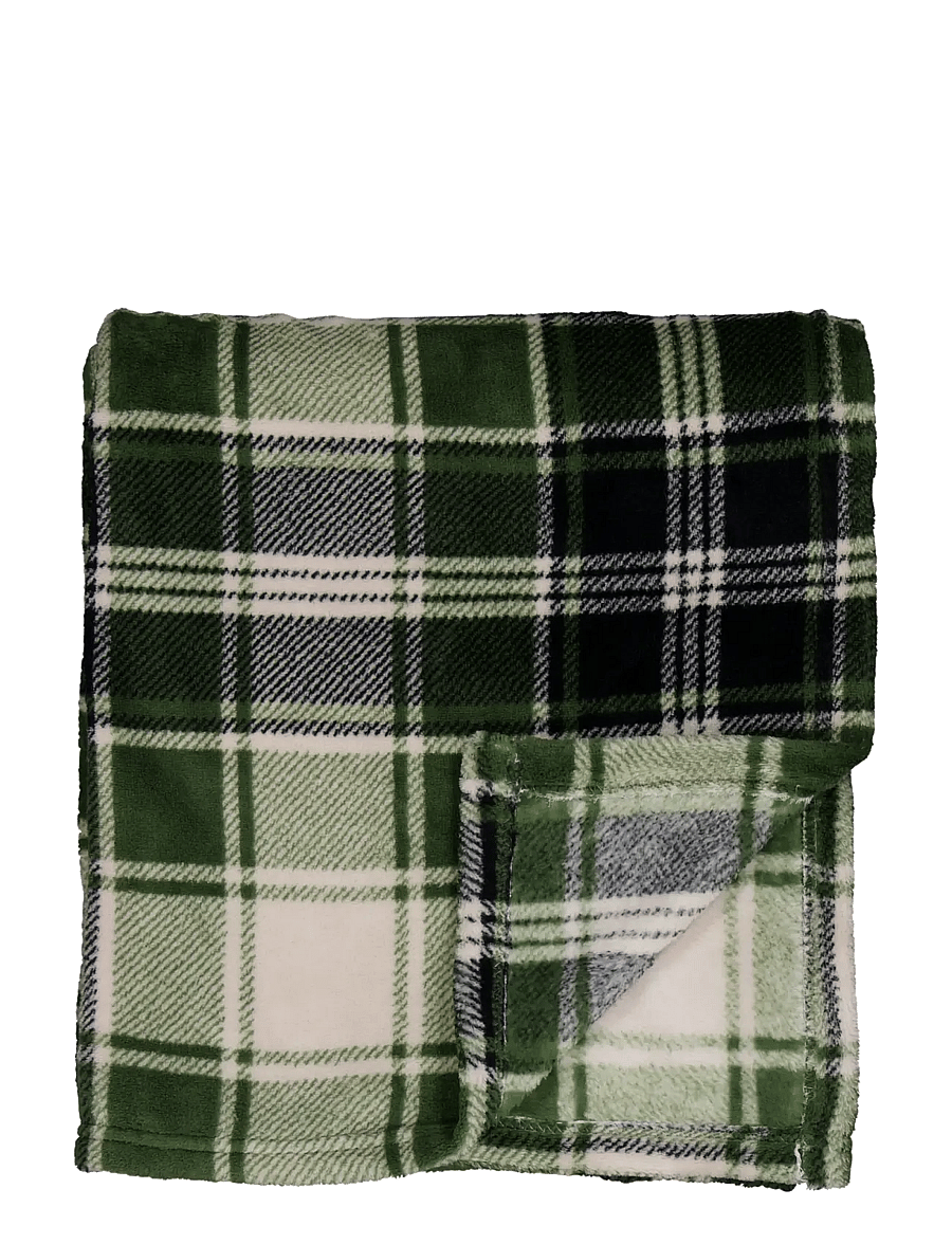 Noble House - BLANKET SCOTT NO SHERPA, DARK GREEN 125X150 CM - weihnachtstextilien - dark green - 2