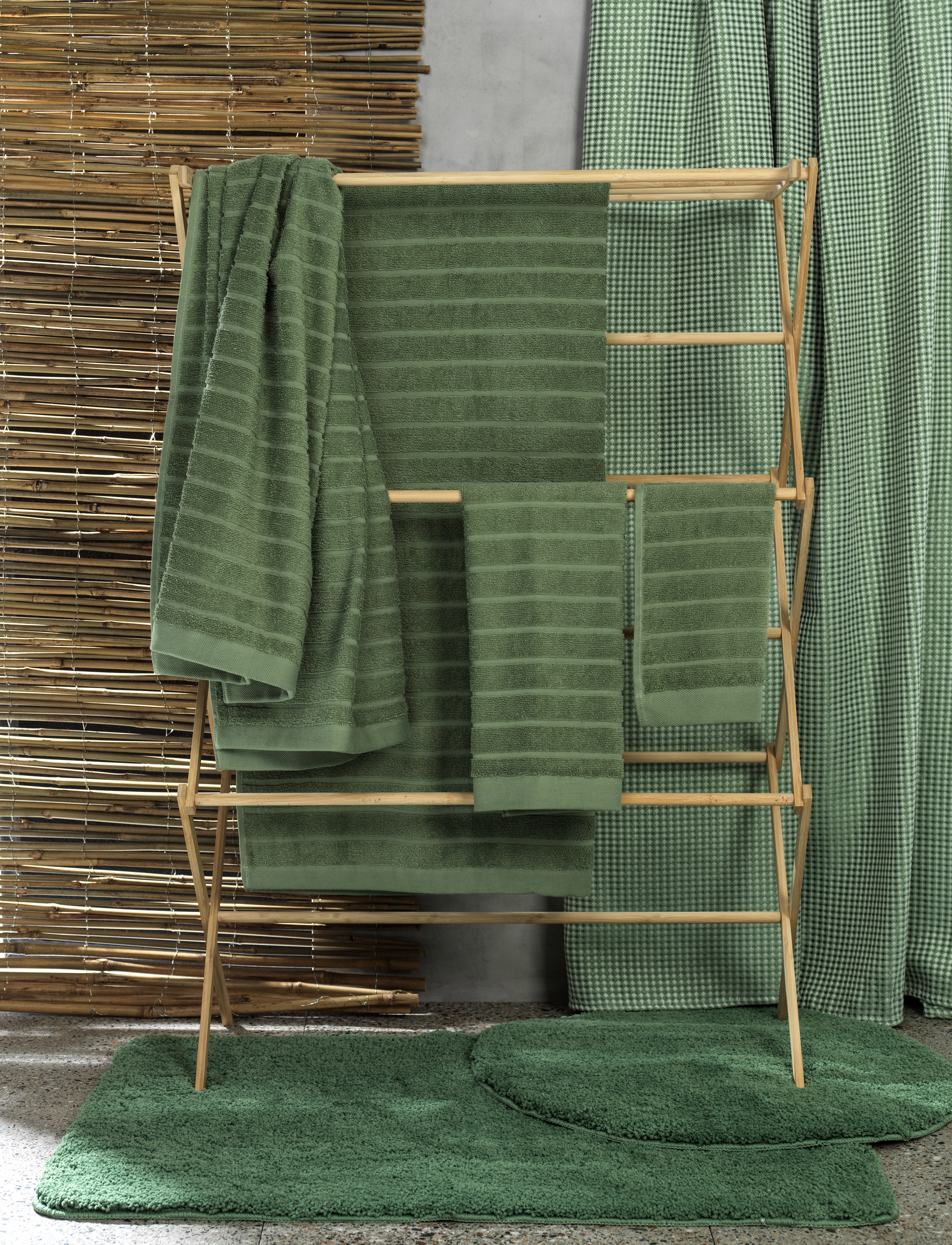 Noble House - TERRY TOWEL NOVALIE - badlakens - bottled green - 0