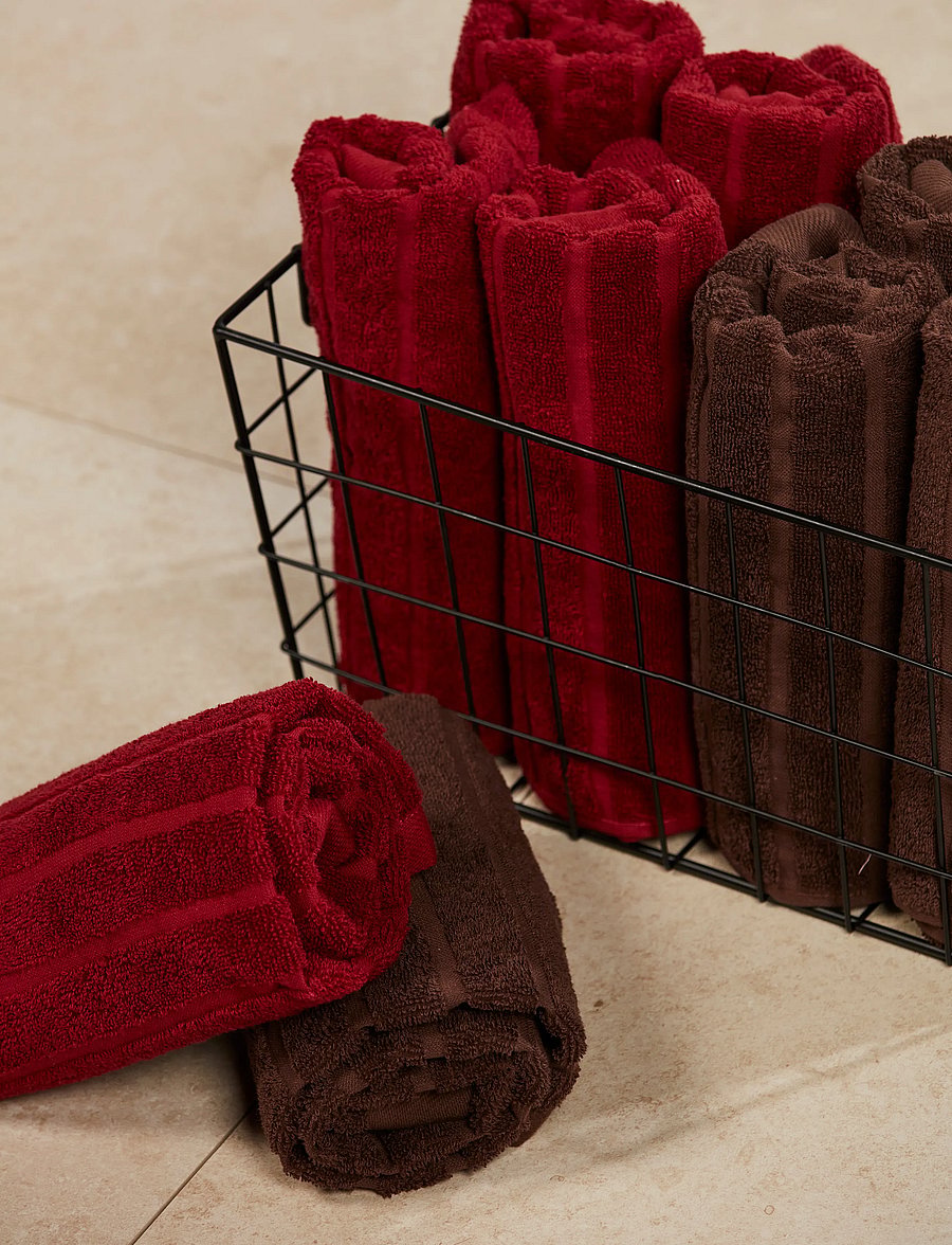 Noble House - TERRY TOWEL NOVALIE STRIPE - badetücher - dark brown - 0