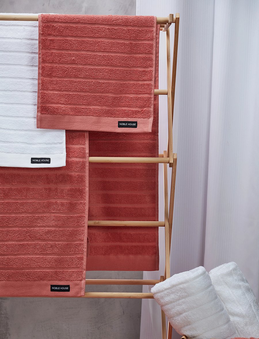 Noble House - TERRY TOWEL NOVALIE STRIPE - die niedrigsten preise - terra cotta - 1