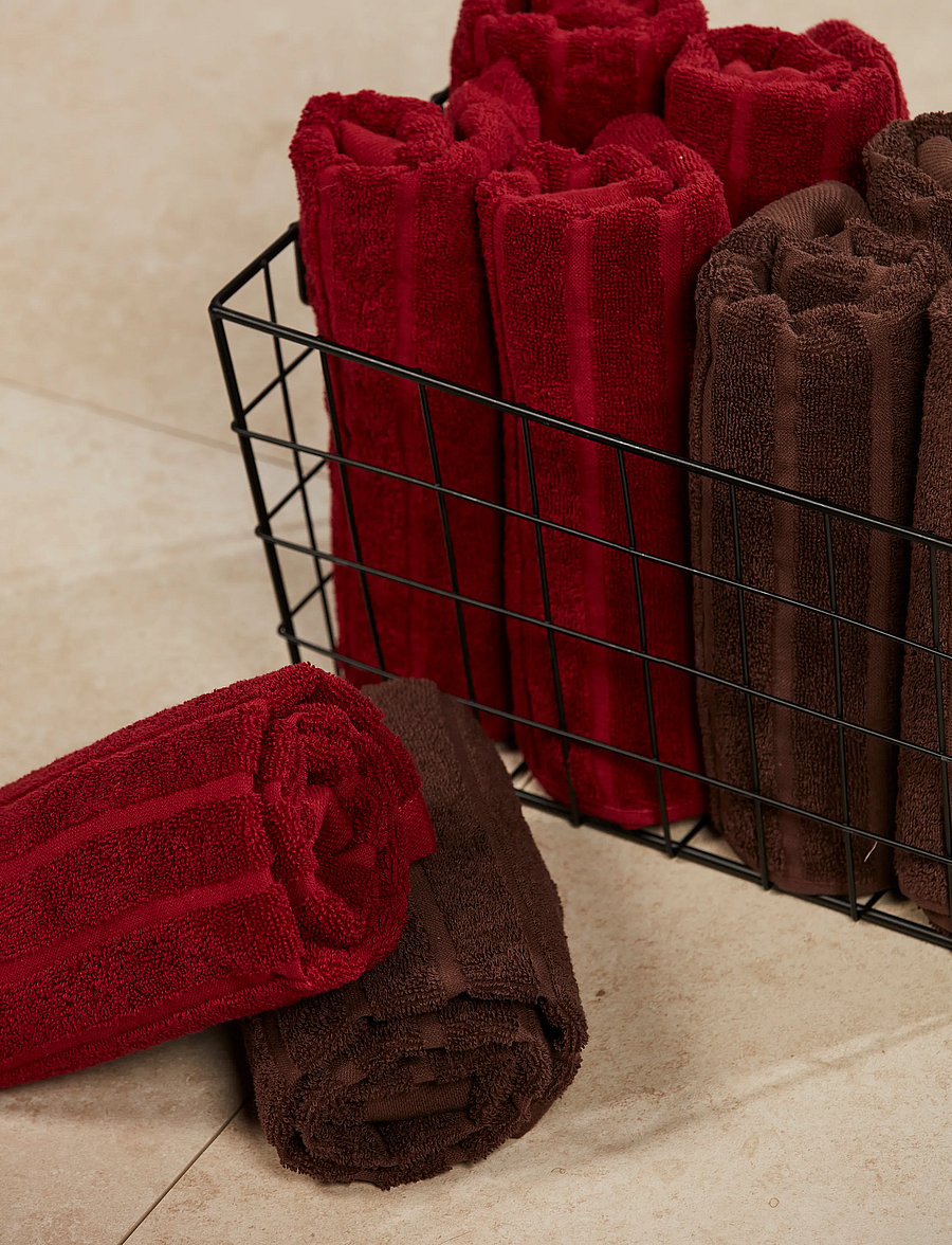 Noble House - TERRY TOWEL NOVALIE STRIPE - madalaimad hinnad - burgundy - 1
