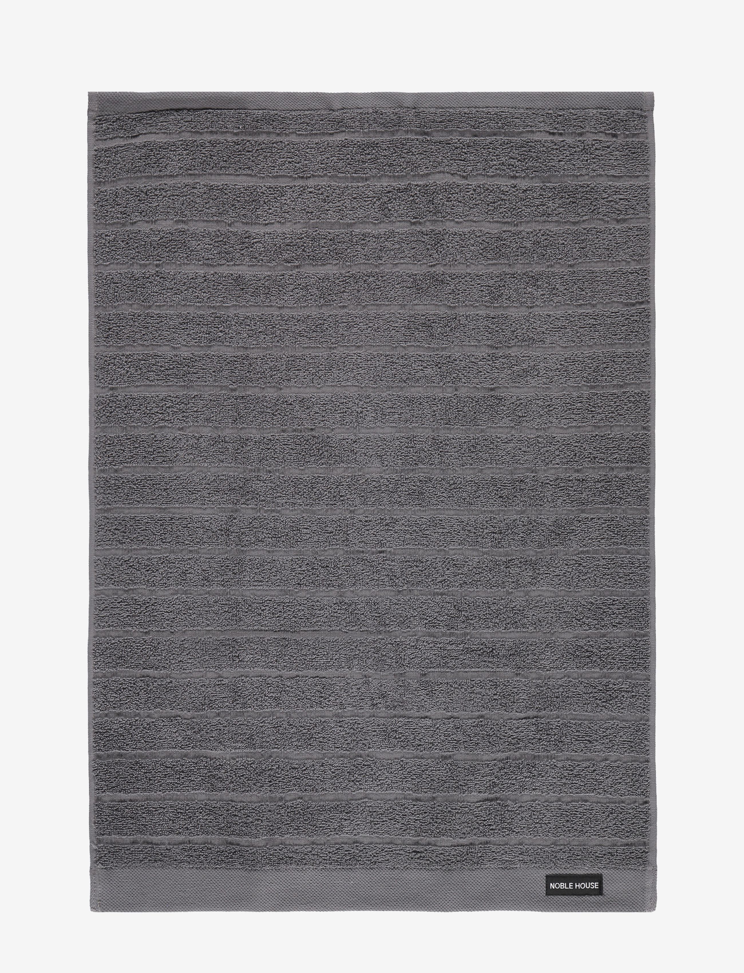 NOBLE HOUSE Terry Handtuch Novalie Stripe Grau - 50X70CM - Unisex