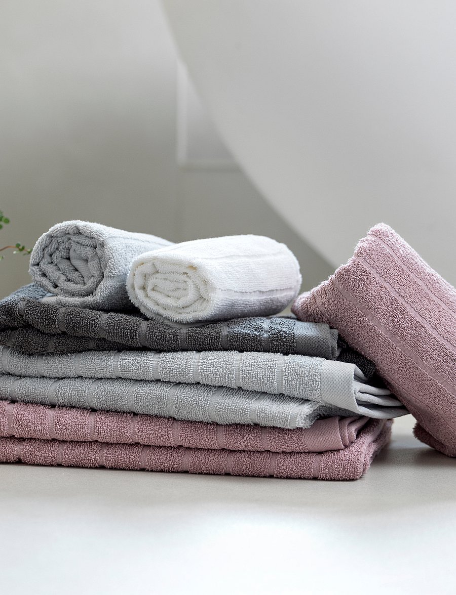 Noble House - TERRY TOWEL NOVALIE STRIPE - die niedrigsten preise - foggy pink - 1