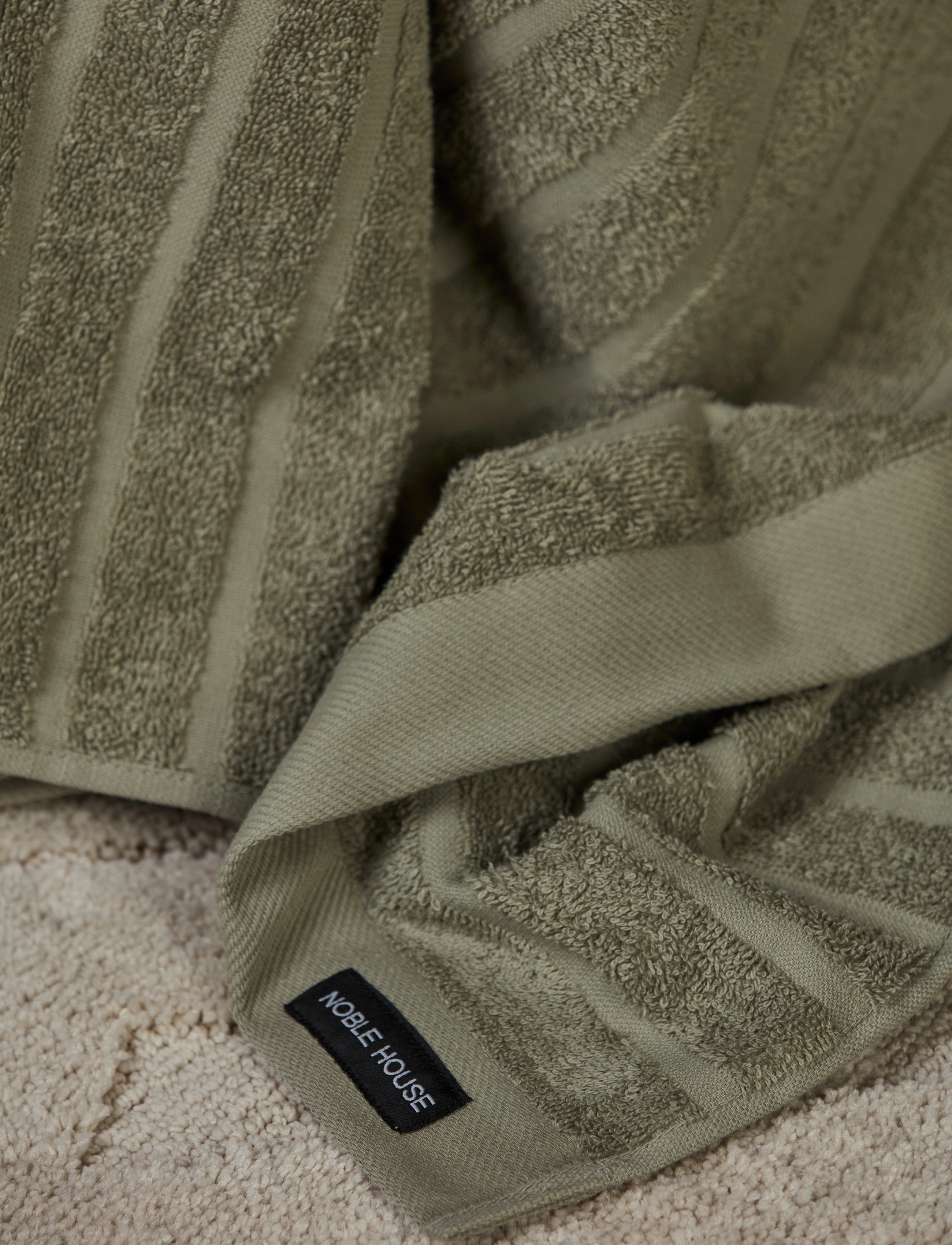 Noble House Håndklæde Novalie, 70X130 cm, Khaki green, Håndklæder Og Badehåndklæder > Håndklæder, Unisex
