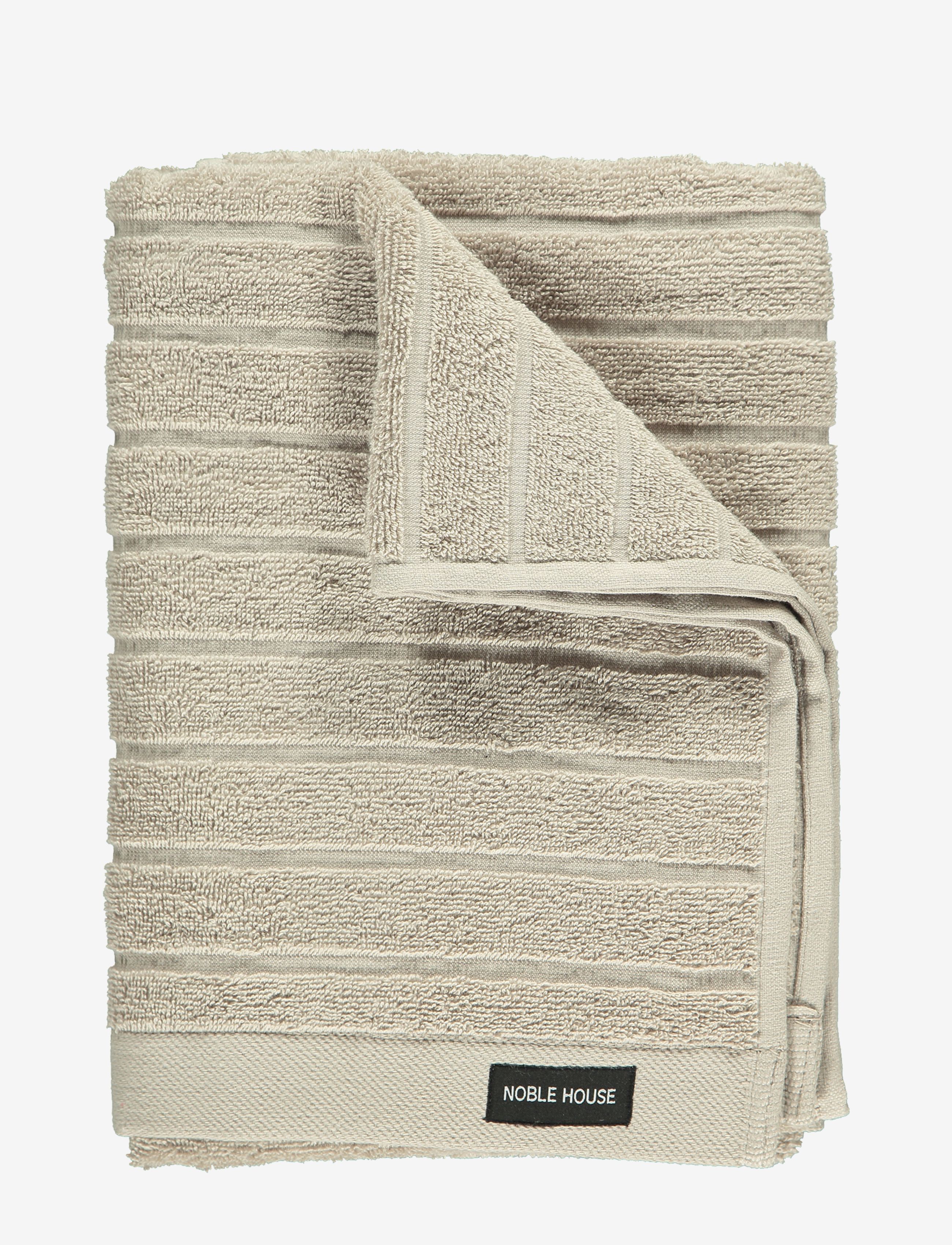 NOBLE HOUSE Håndklæde Novalie Beige - 70X130CM - Unisex