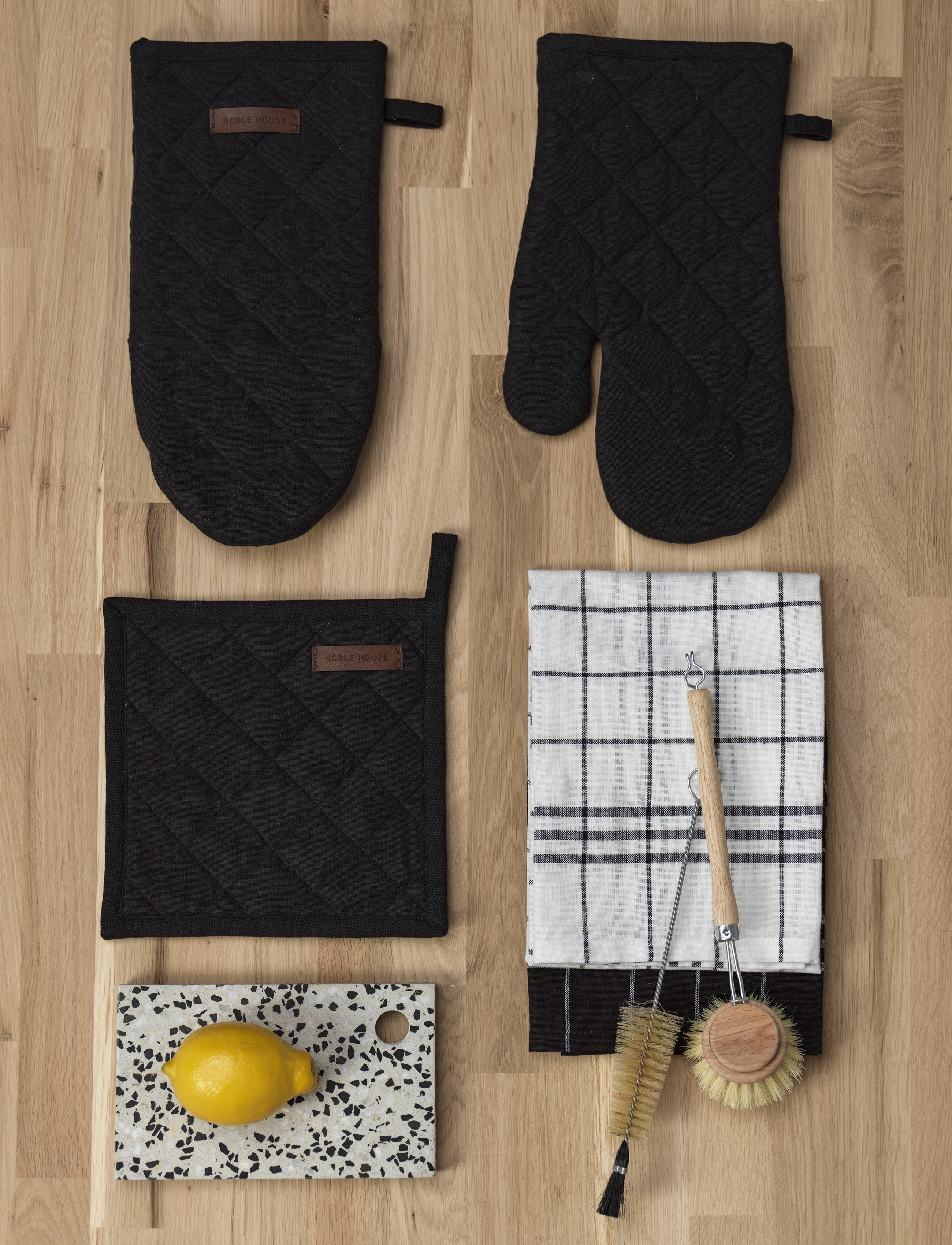 Noble House Grillhandske Hanna Classic Frog, 15X30 cm, Kitchen Textiles, Schwarz - Oven Mitts & Gloves, Homeware