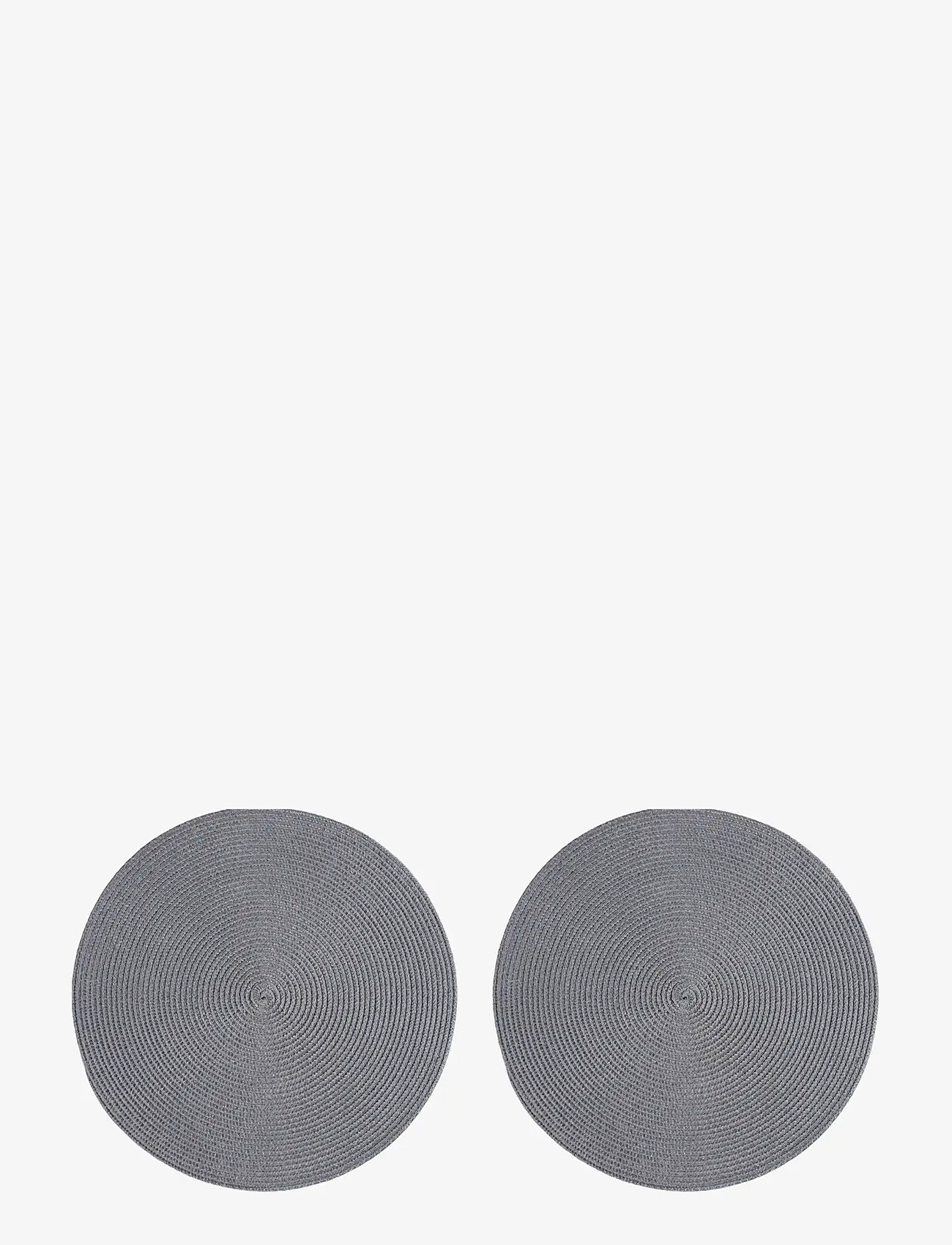 Noble House - PLACE MAT VILMA 2P, OPERA Ø38 CM 2 PC/PACK - taldrikualused - d.grey - 0