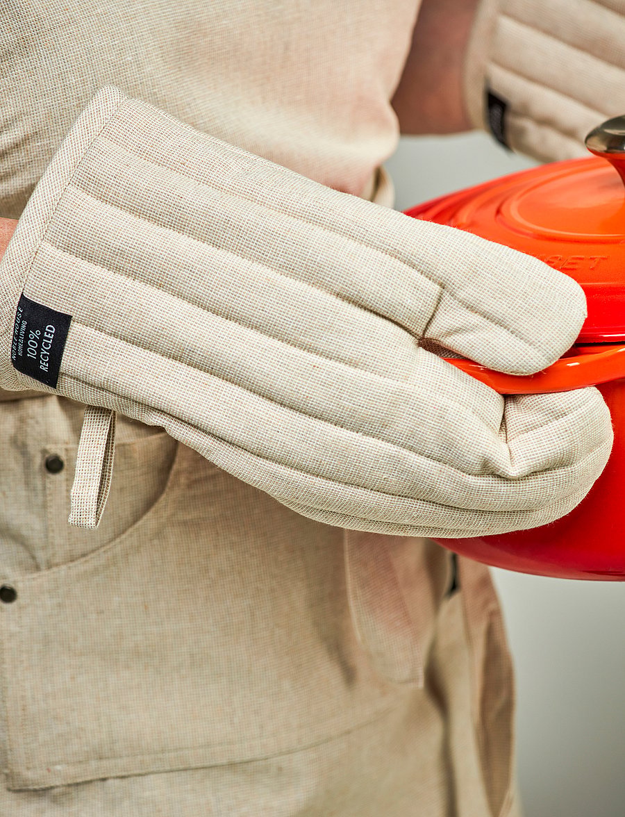 Noble House - OVEN GLOVE RONJA RECYCLED - ahjukindad, pajalapid ja potihoidjad - linen beige - 0