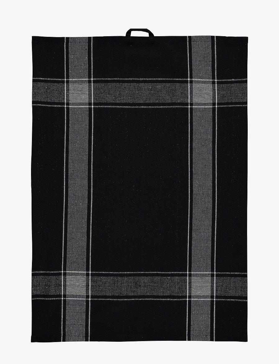 Noble House - KITCHEN TOWEL RONJA RECYCLED 2-P - madalaimad hinnad - black/white - 1