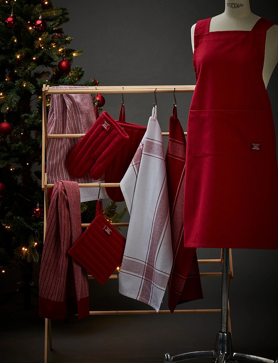 Noble House - KITCHEN TOWEL RONJA RECYCLED 2-P - küchenhandtücher - red/white - 2