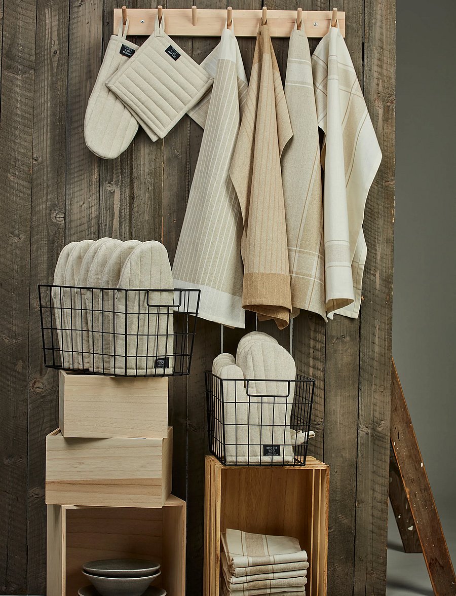 Noble House - KØKKENHÅNDKLÆDE RONJA RECYCLED - viskestykker - light linen beige - 2