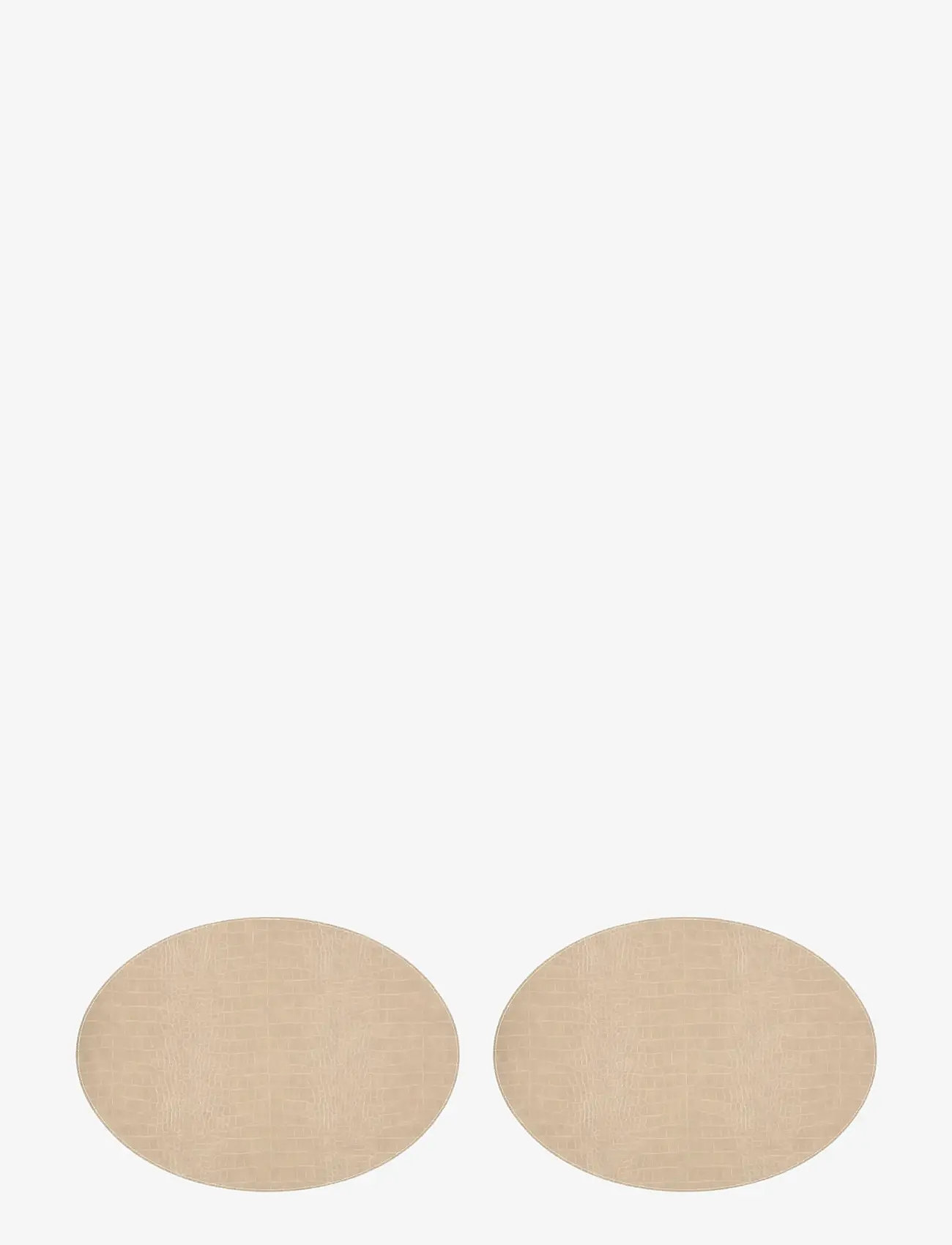 Noble House - BO PLACE MAT CROCODILE 2-PACK - stalo kilimėliai ir padėkliukai - beige - 1