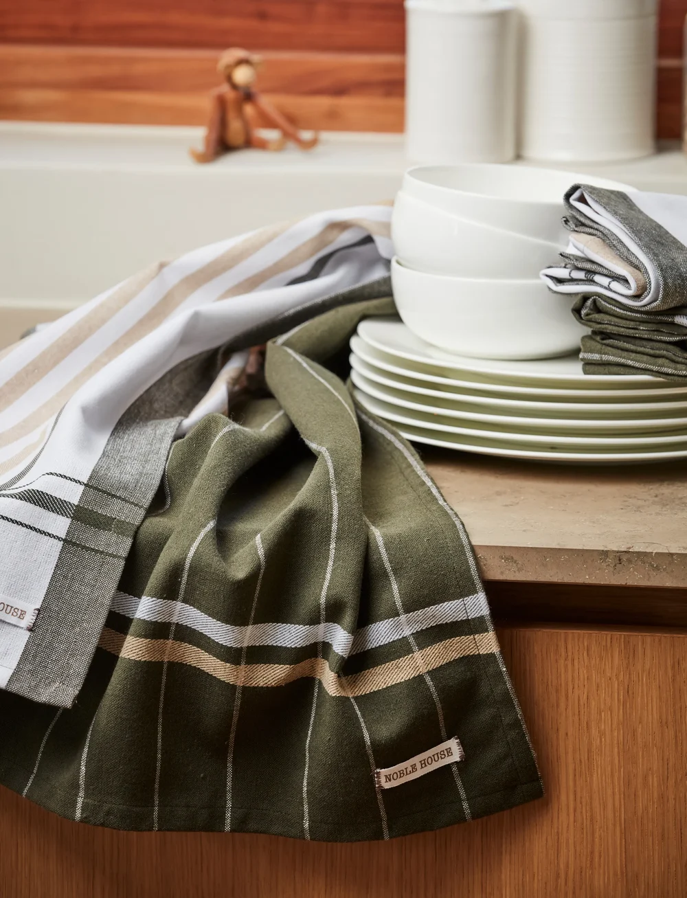 Noble House - KITCHEN TOWEL BEATA GRS - køb efter pris - d.green - 1