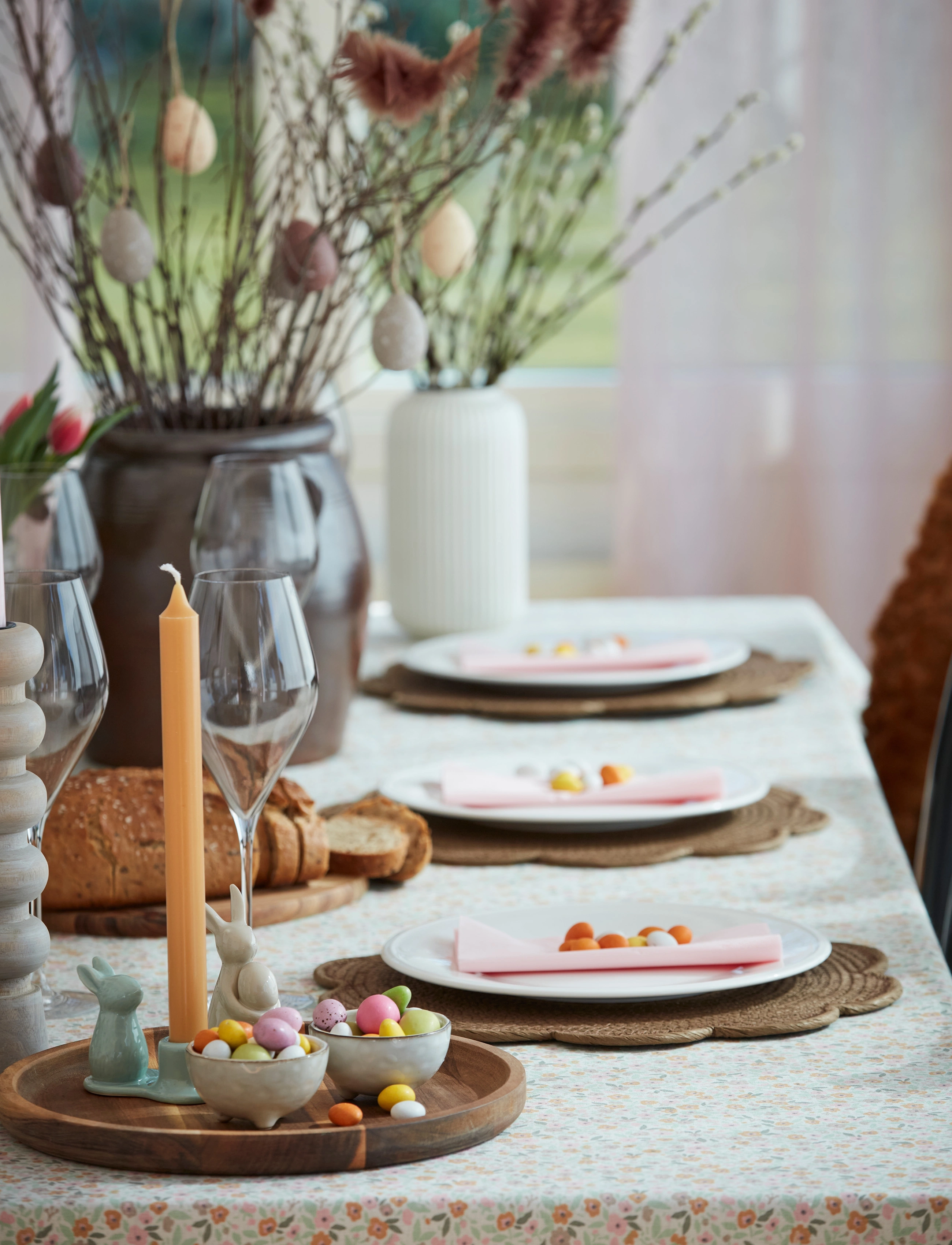 Noble House - PLACE MAT FLOWER - dækkeservietter - brown - 2