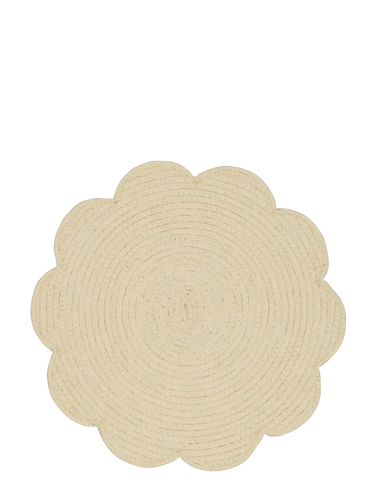 NOBLE HOUSE Tallerkenunderlag Flower L.beige 10X10 Beige - 10X10CM - Unisex