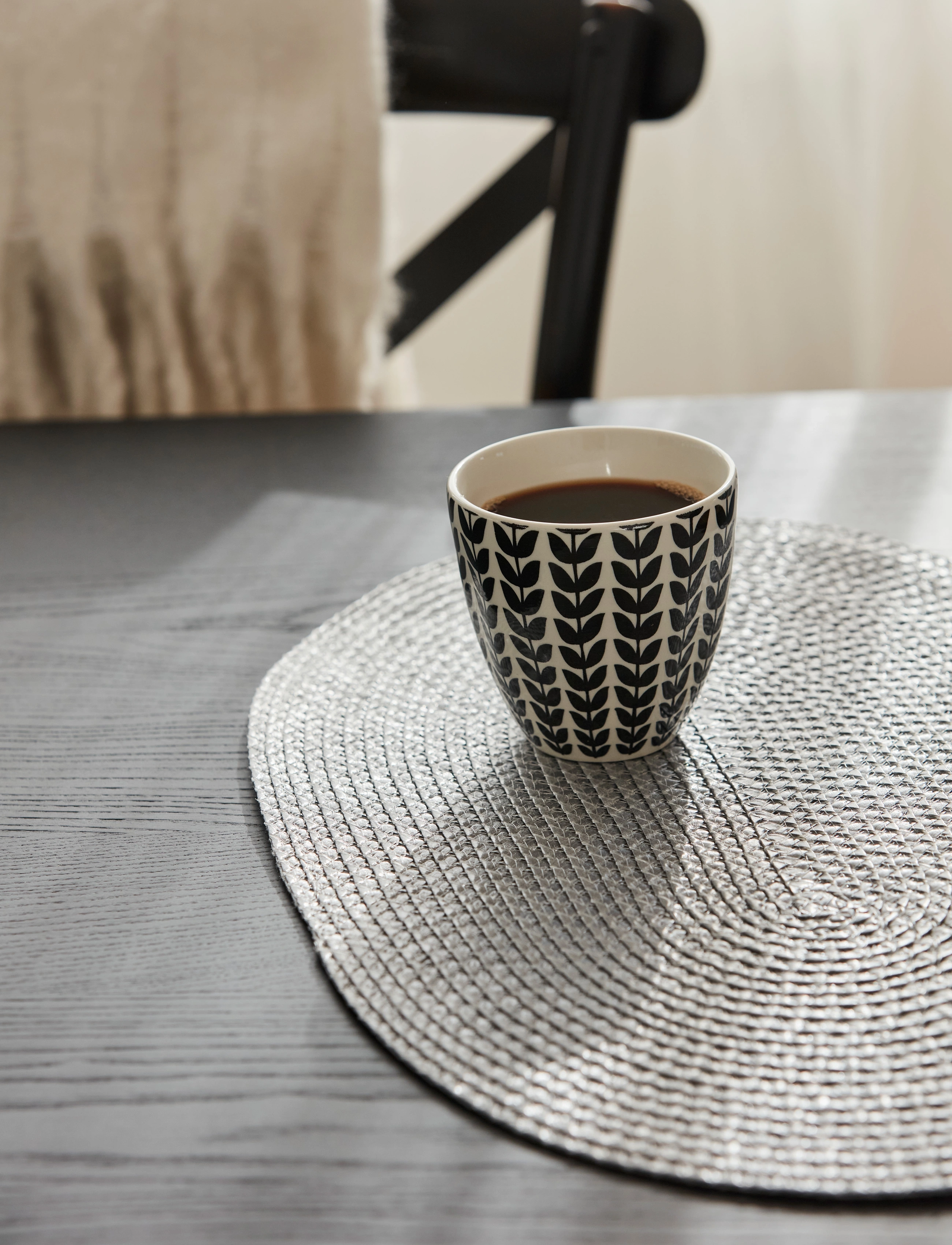 Noble House Tallerkenunderlag Olga Grå 30X45, 30X45 cm, Tableware, Grau - Placemats, Homeware