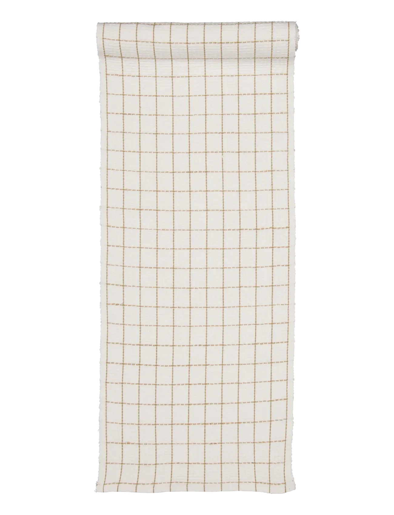 NOBLE HOUSE Løber I Jute Med Ternet Mønster, Lang, Offwhite, 40X140 Weiß - 40X140CM - Unisex