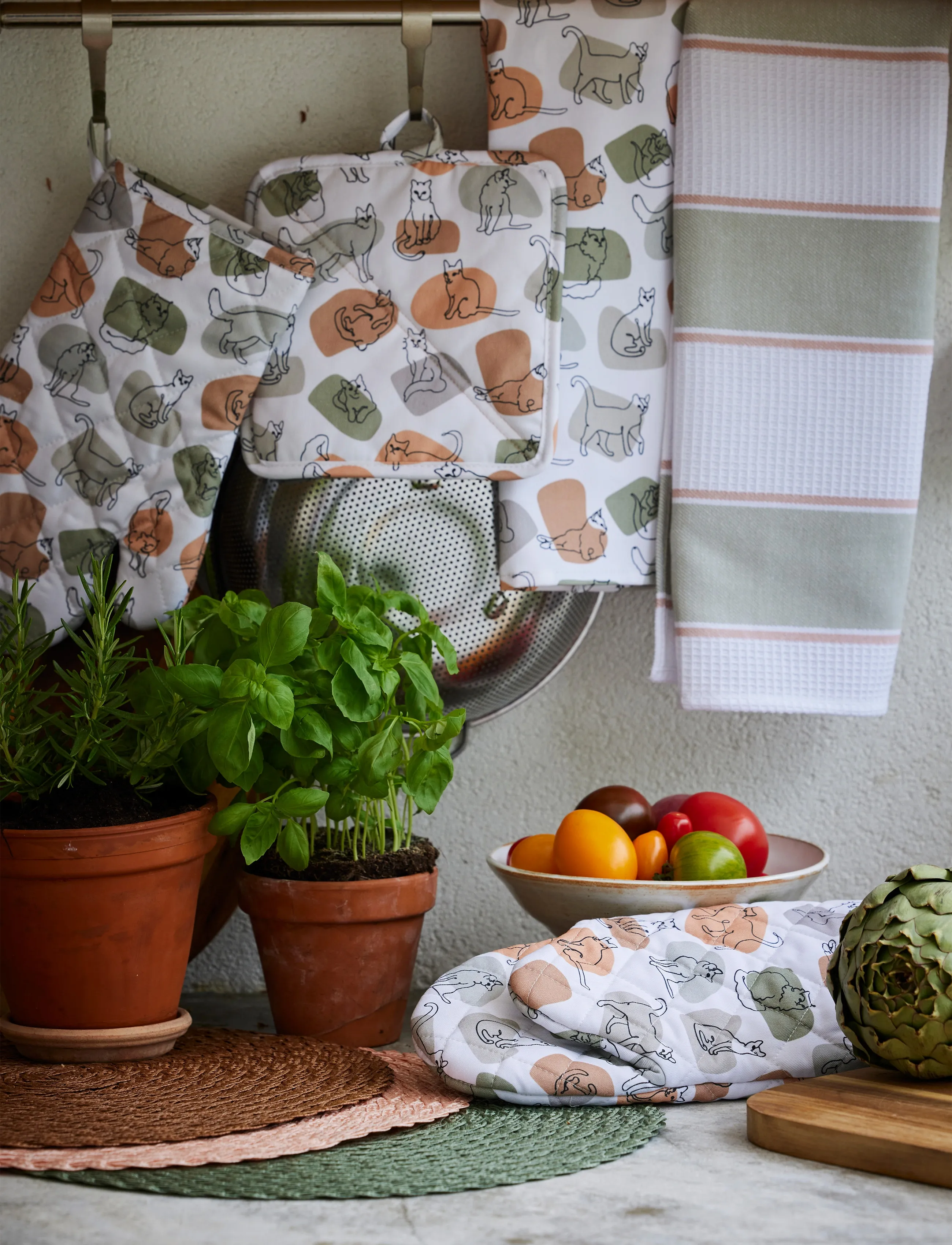 Noble House Underlag Tellus Sæson Rosa 38, 38X38 cm, Tableware, Grün - Placemats, Homeware