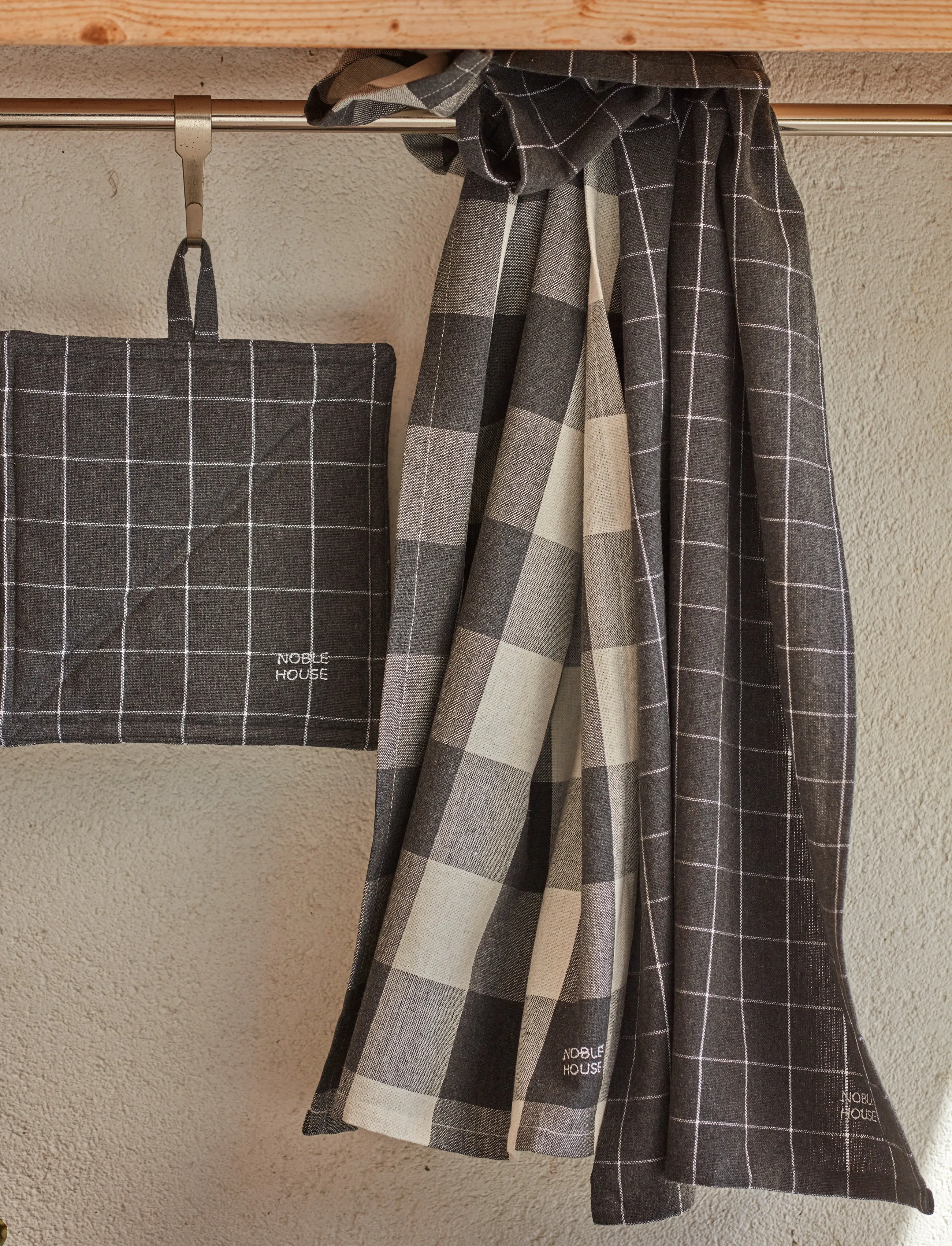 Noble House - KITCHEN TOWEL CHECK GRS BIG CHECK 50x70 - tea towels - big check - 0