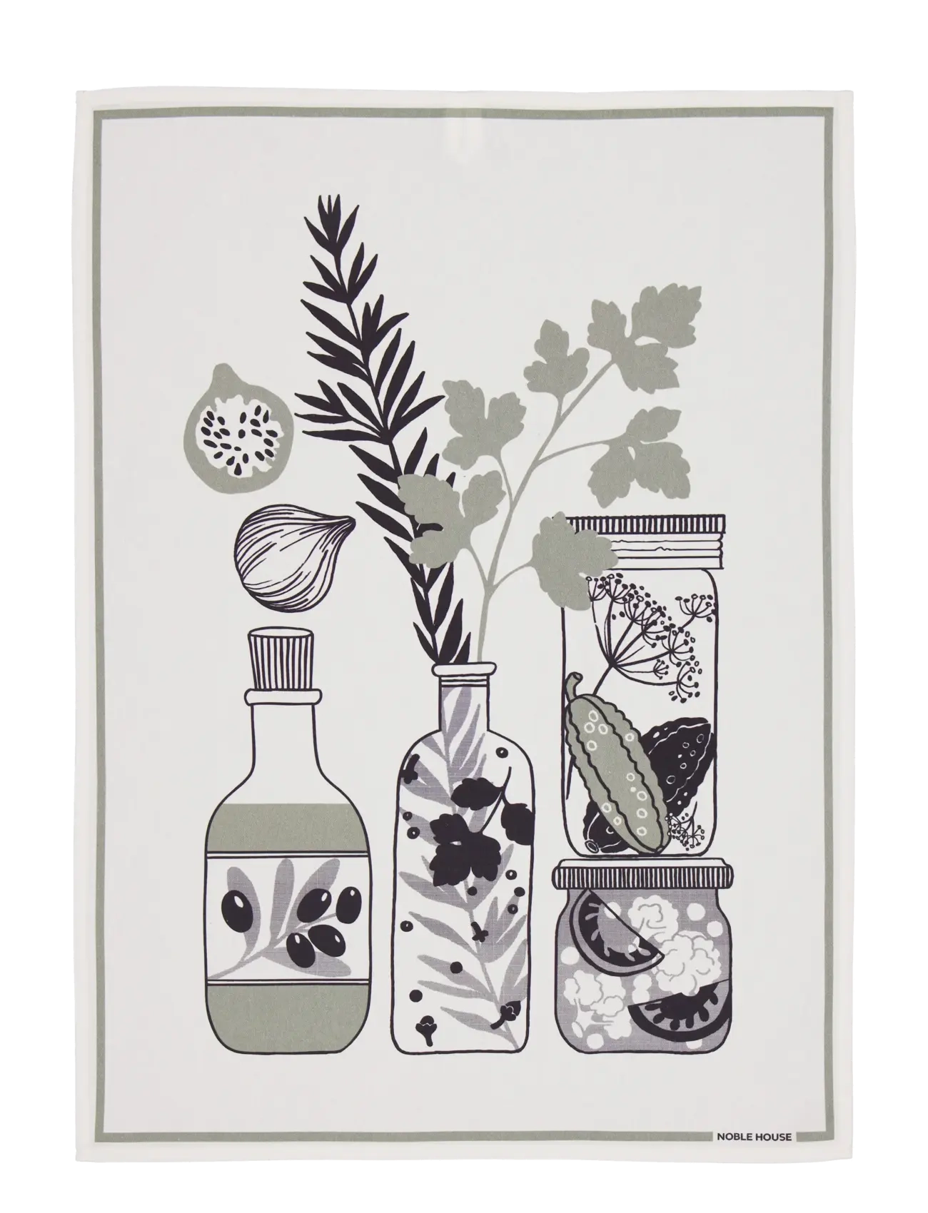 Noble House KITCHEN TOWEL STELLA 50x70 - Tea towels - GERTRUD / white