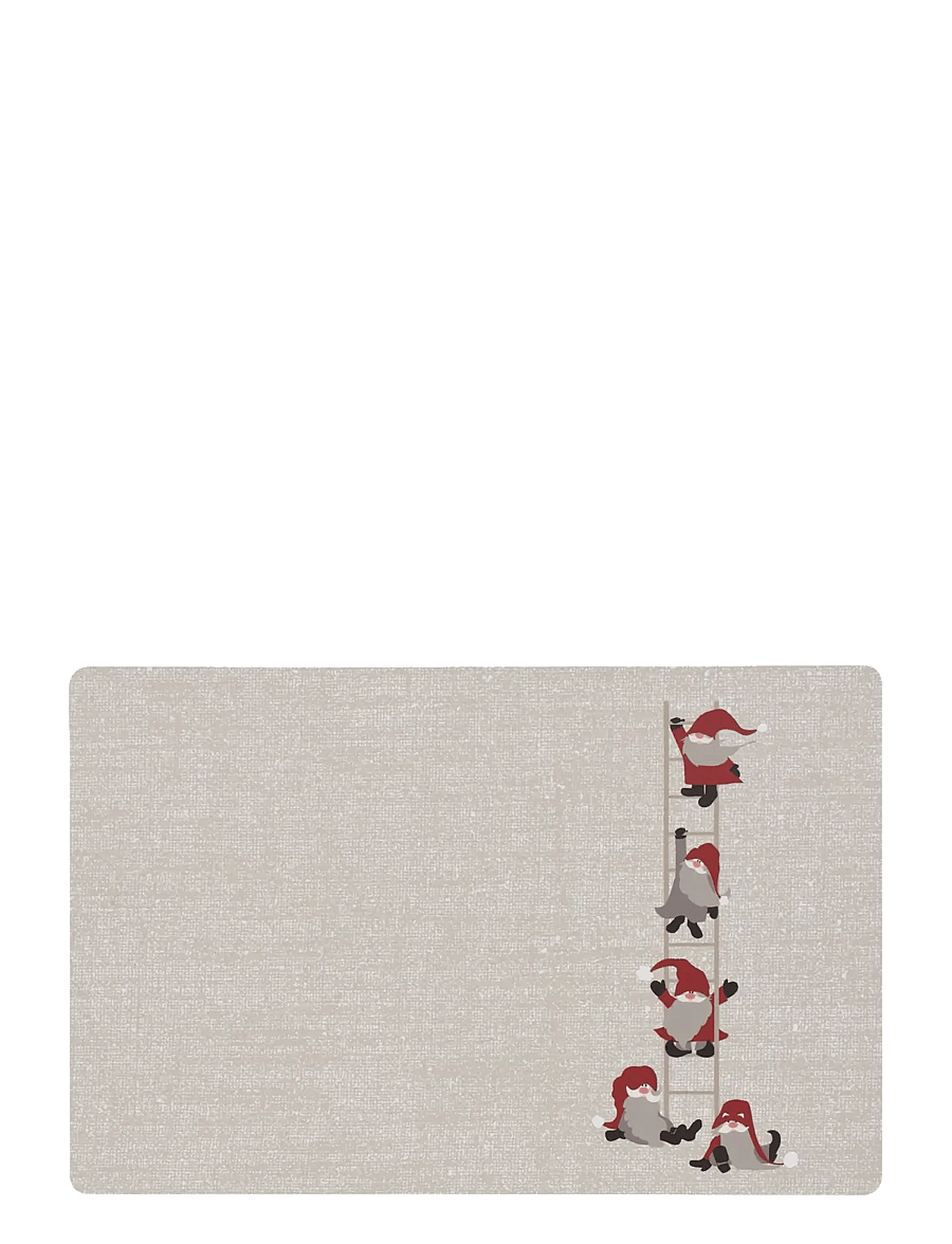 Noble House - PLACE MAT X-MAS 30 X40 CM, BEIGE 30X40 CM - weihnachts-tischgedecke - tomte beige - 0