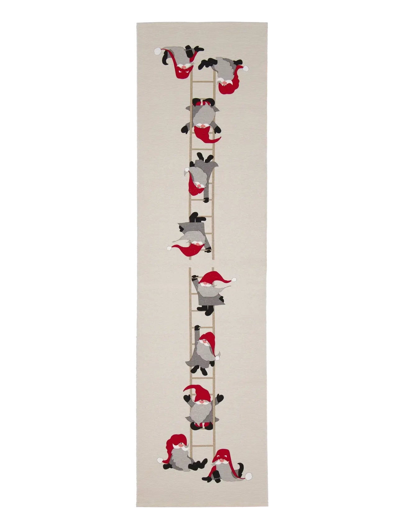 Noble House LØBER NOEL RØD 30x110 - Tekstiler - RED / grey
