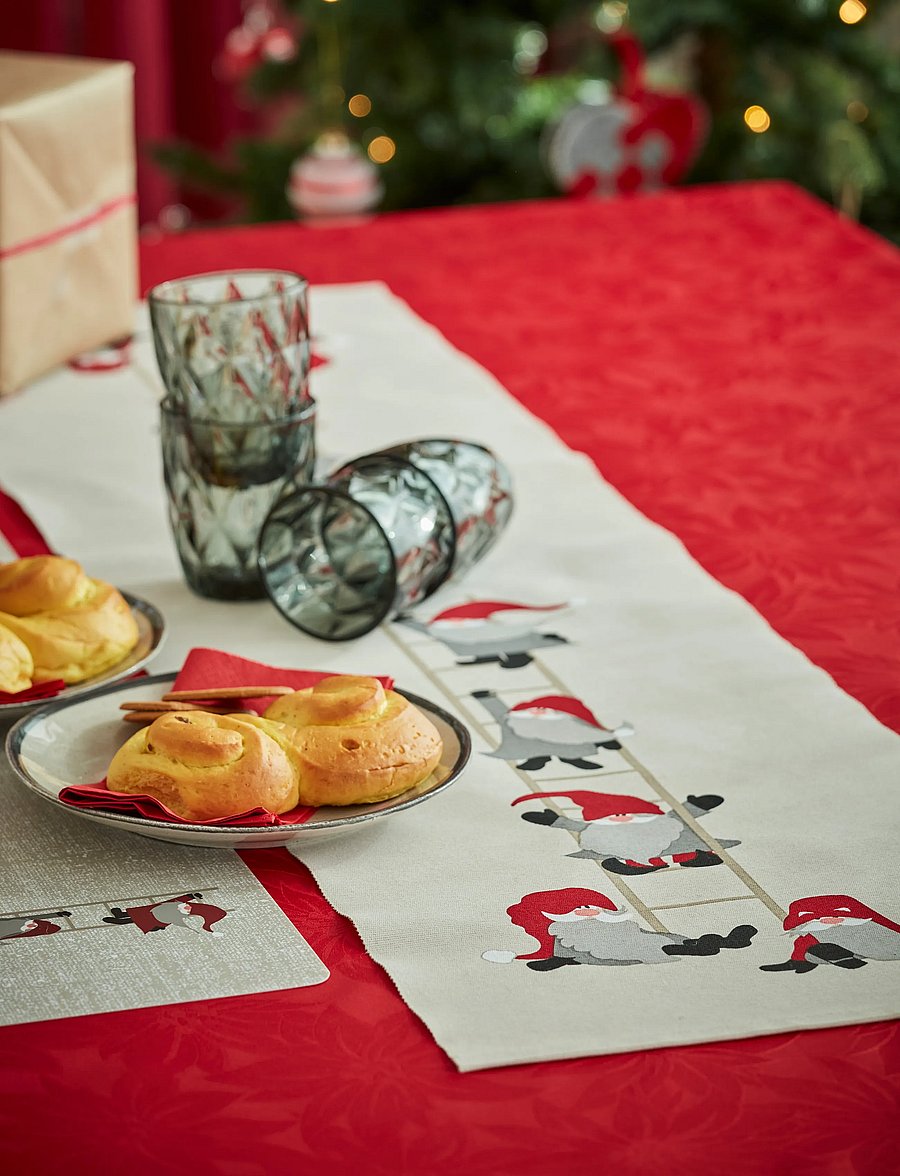 Noble House - RUNNER NOEL 30 X110 CM, RED 30X110 CM - weihnachtstextilien - red - 0