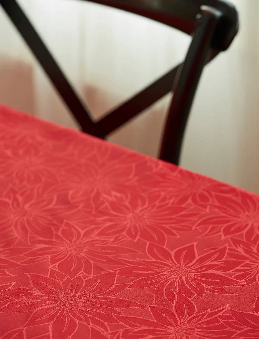 Noble House - CLOTH JAQUARD X-MAS 140X240CM, WHITE 140X240 CM - weihnachtstextilien - red - 2