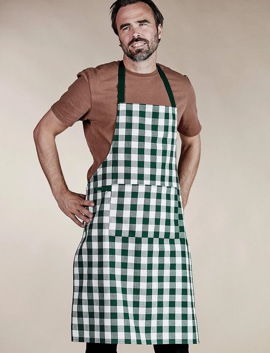 Noble House - APRON RUT, GREEN 65X90 CM - weihnachtstextilien - green - 0
