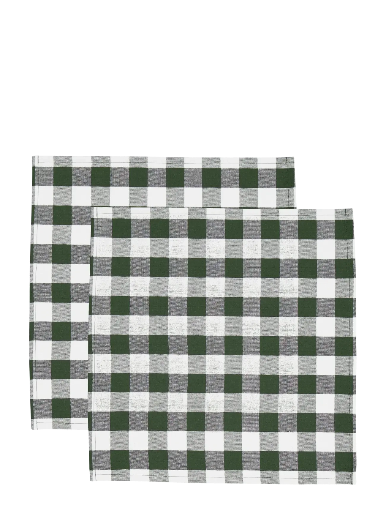 Noble House SERVIETTER, RUT 2-P, GRØN, 35x35 - Tekstiler - GREEN / green