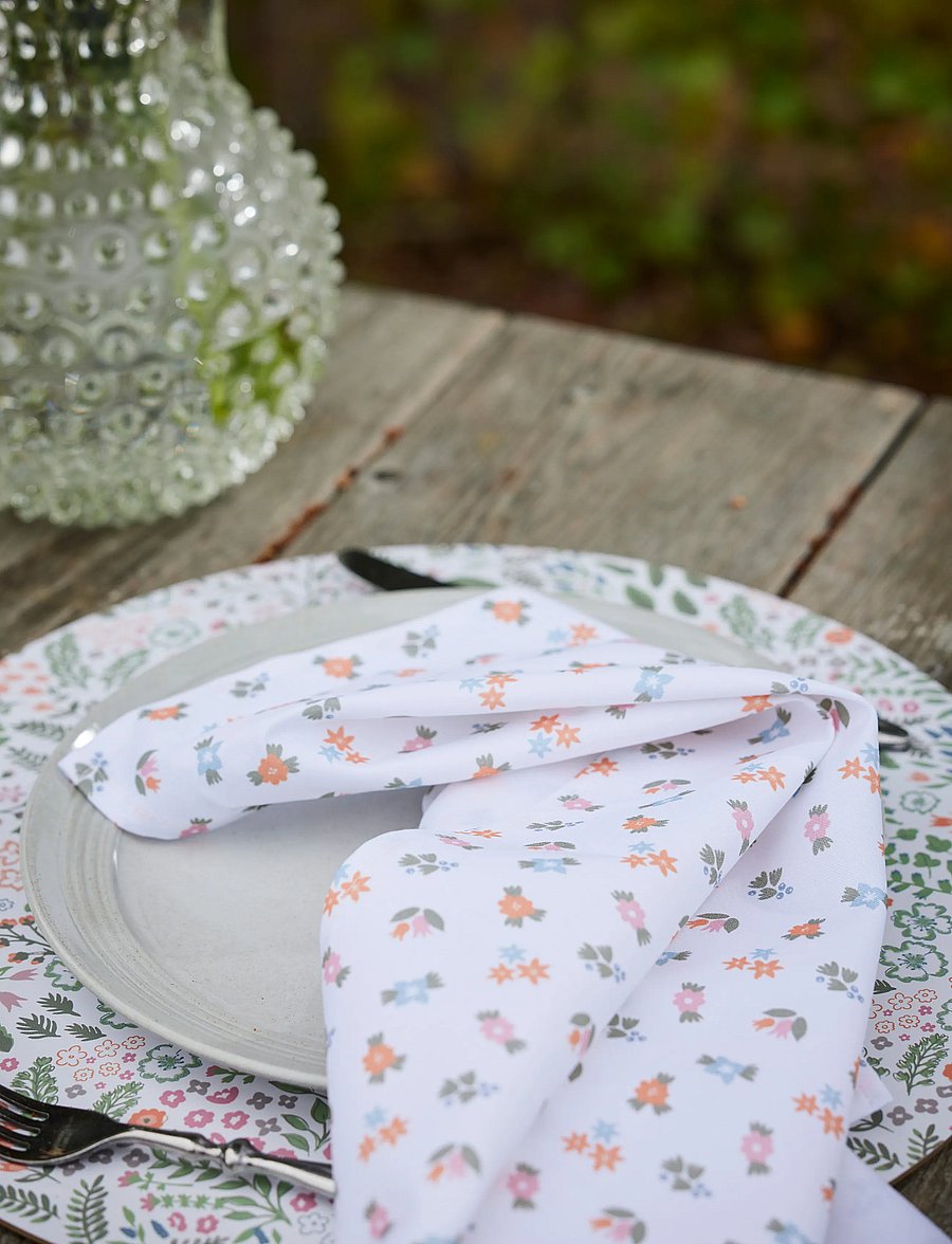 Noble House - BO KITCHEN TOWEL FLOWER BLUE 2-PACK - die niedrigsten preise - flower blue - 2