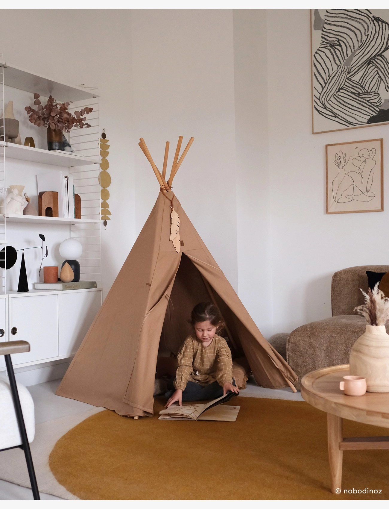 NOBODINOZ - NEVADA TIPI 152X120 - lektält & lektunnlar - fawn - 1