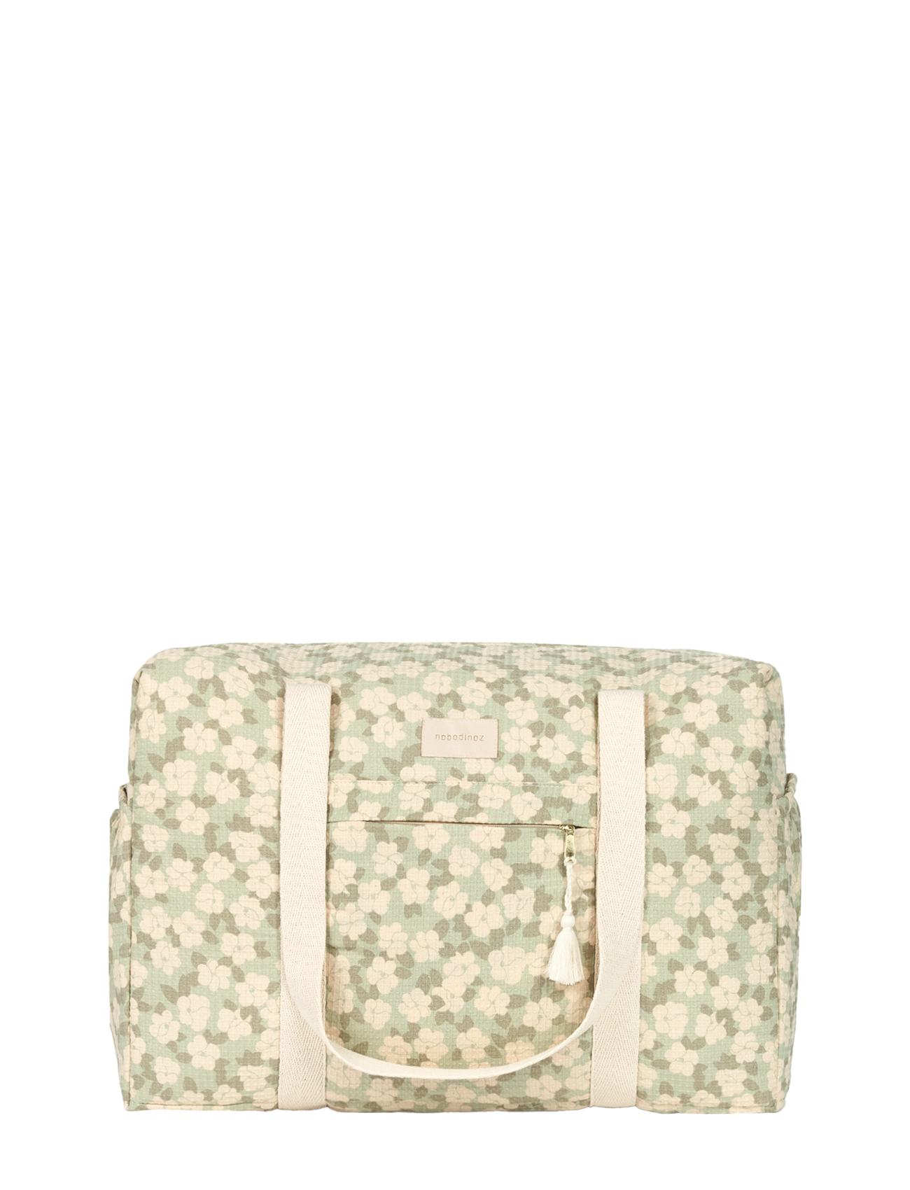 NOBODINOZ OPERA WATERPROOF MATERNITY BAG 46X29X20 - 4 for 3 - GREEN SAKURA / green