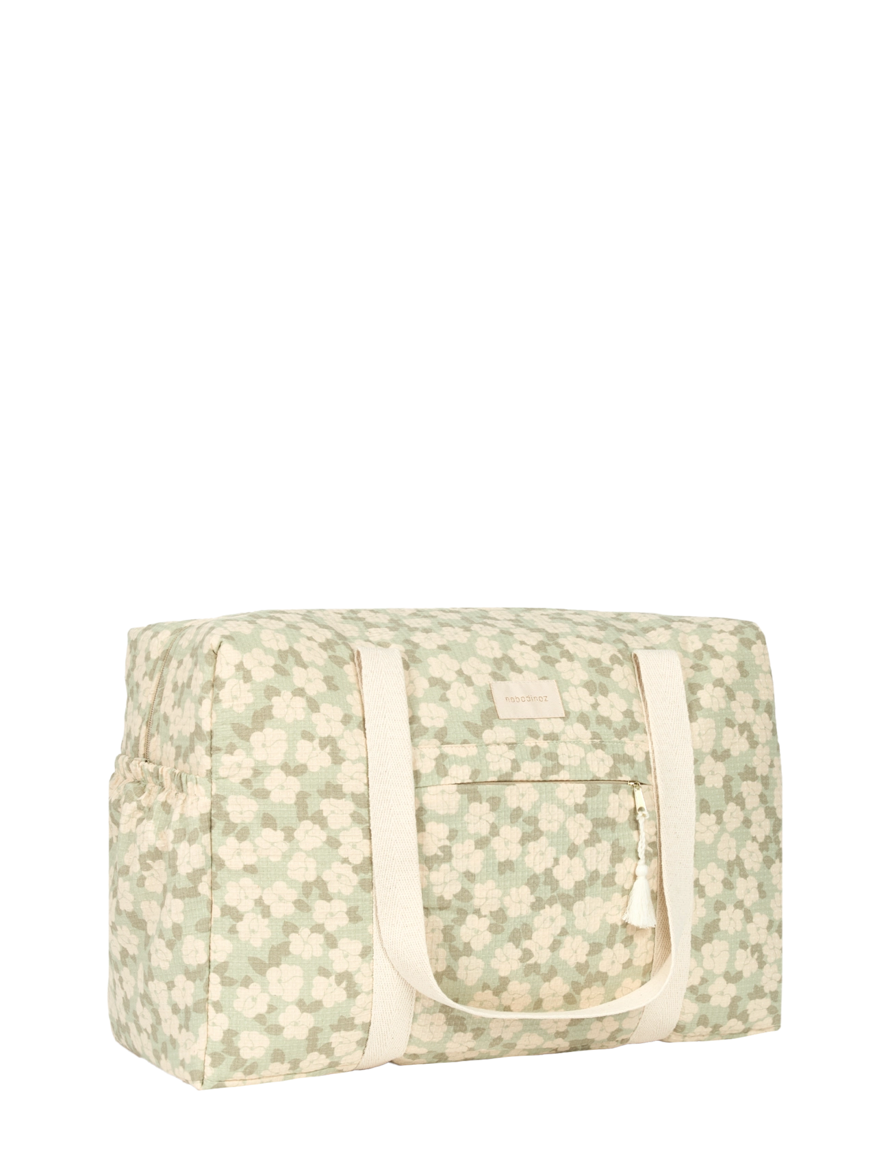 NOBODINOZ - OPERA WATERPROOF MATERNITY BAG 46X29X20 - pusletasker - green sakura - 2