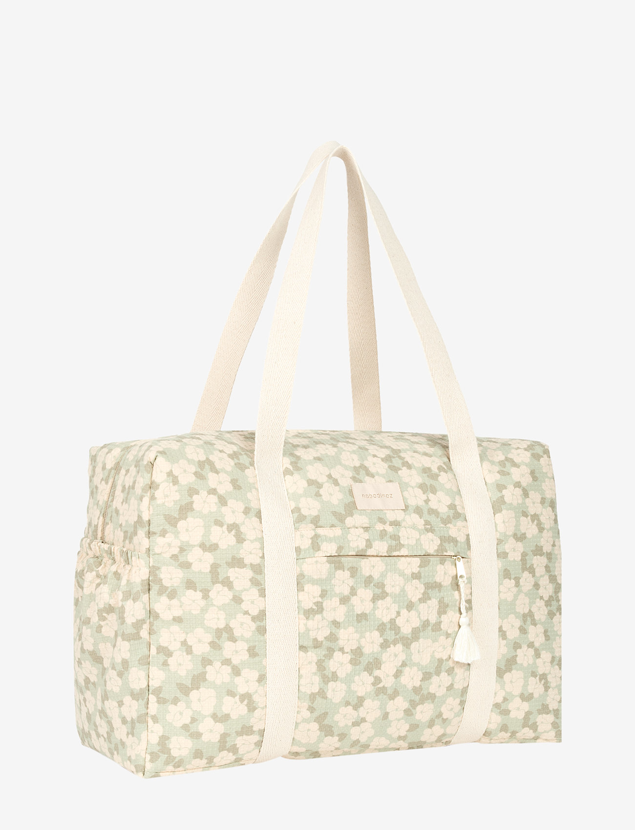NOBODINOZ - OPERA WATERPROOF MATERNITY BAG 46X29X20 - skötväskor - green sakura - 3